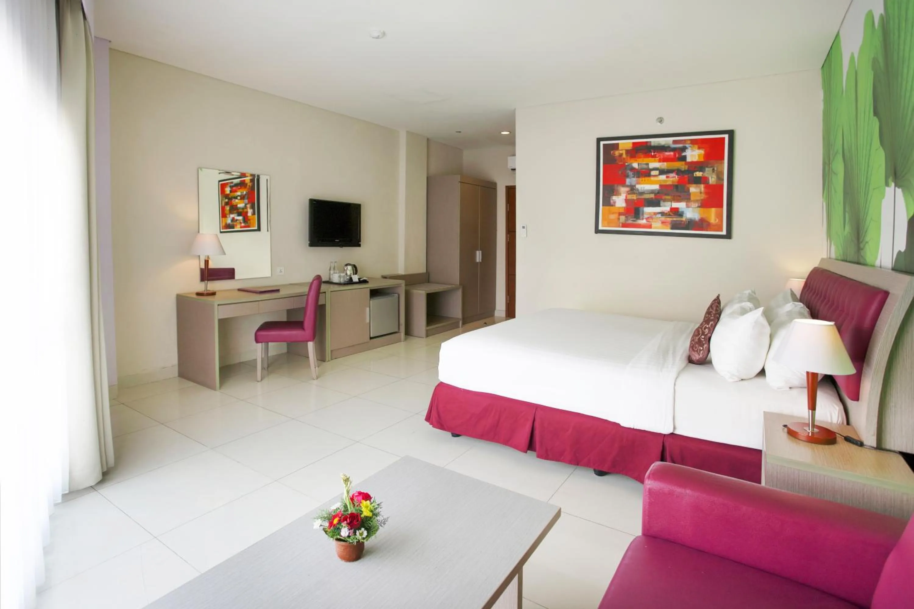 City view, Bed in Kuta Central Park Hotel