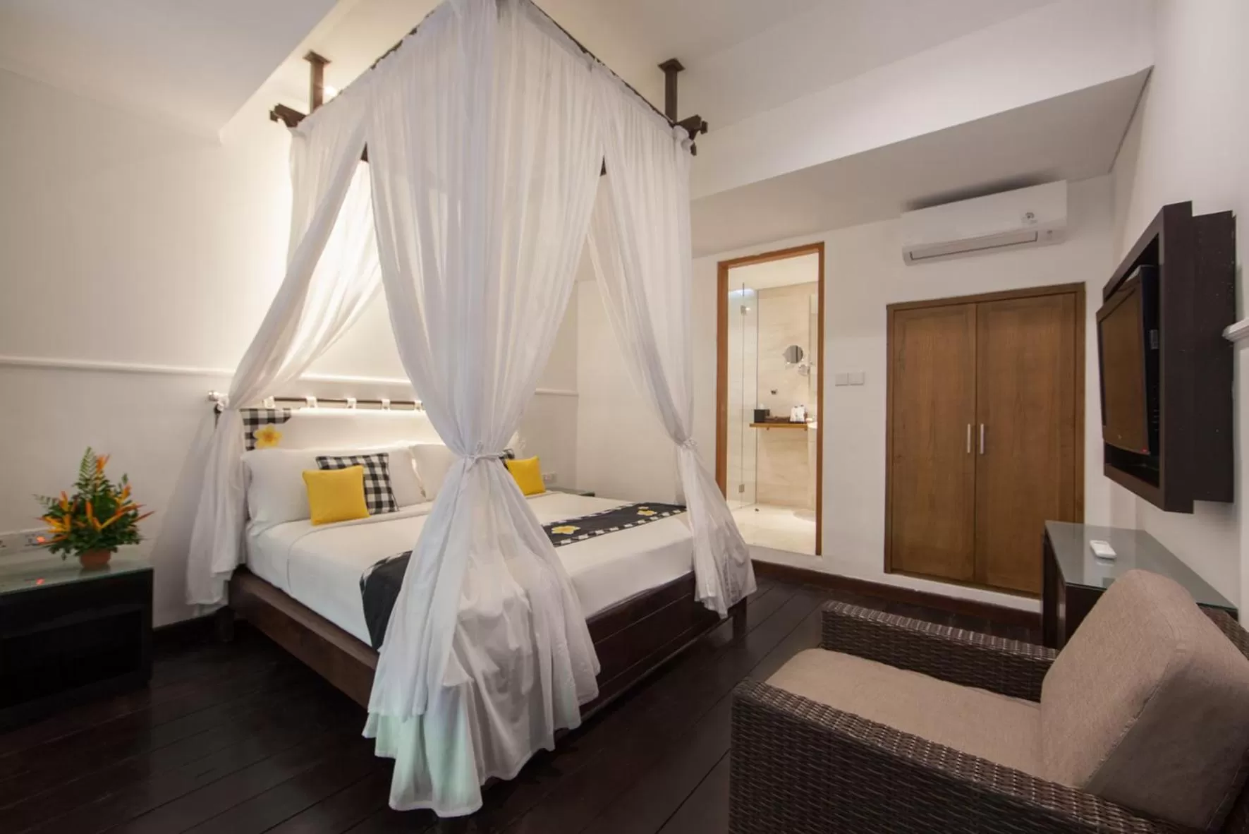 Bed in Legian Beach Hotel