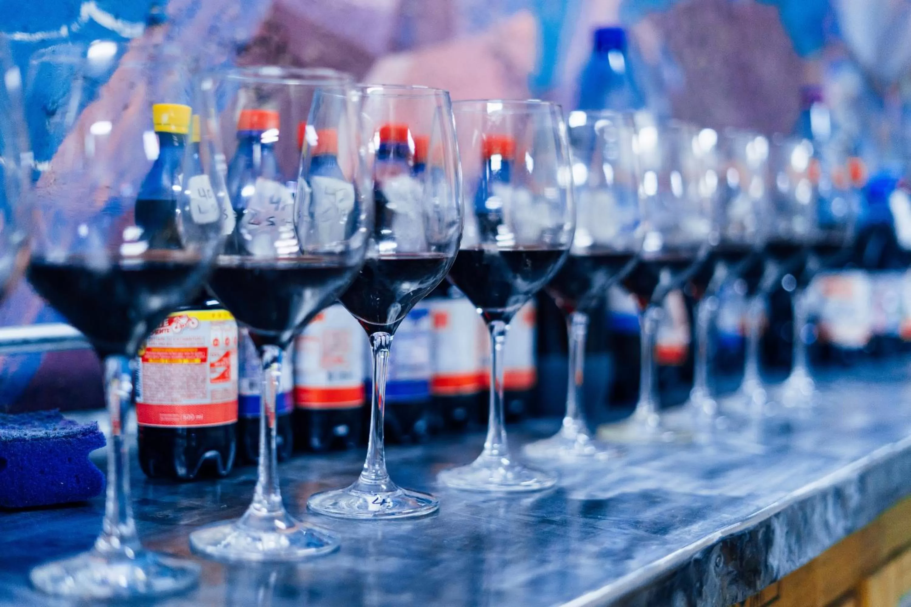 Alcoholic drinks in Hotel Winebox Valparaiso