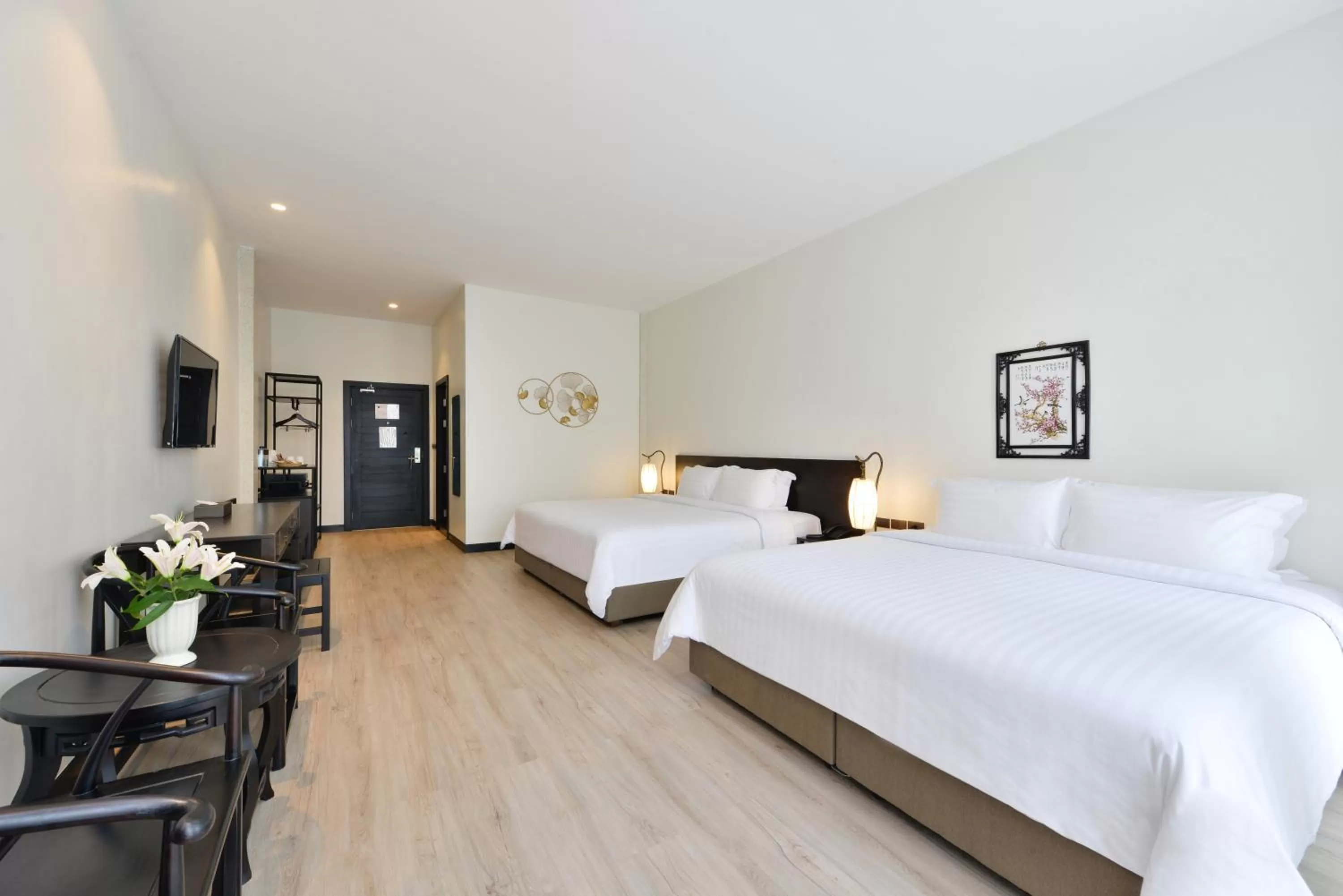 Bed in Oldthaiheng Hotel