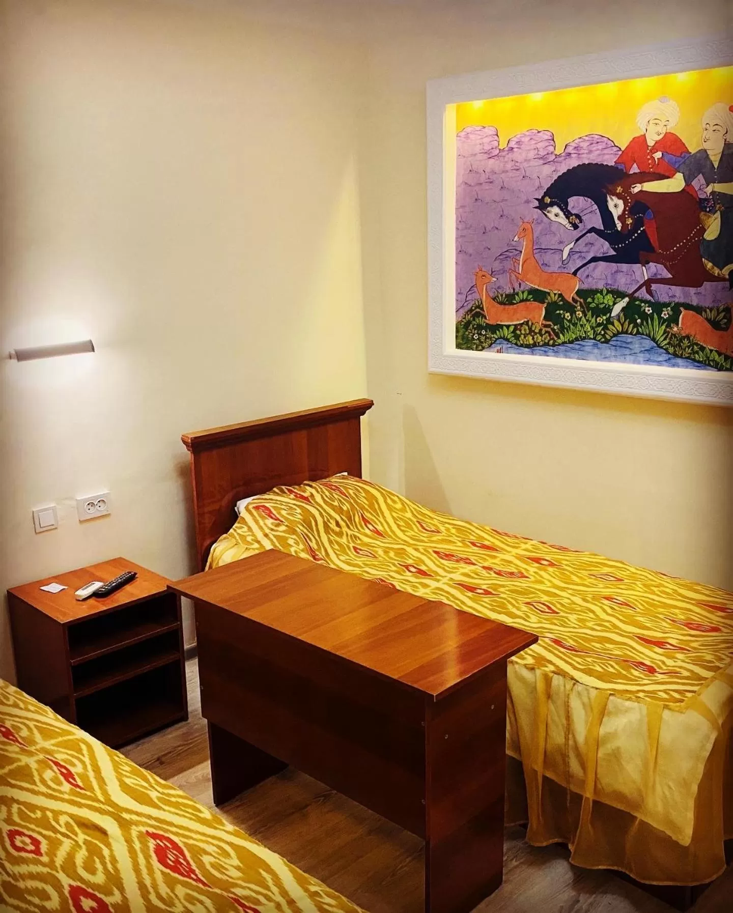 Bed in Bukhara house hotel