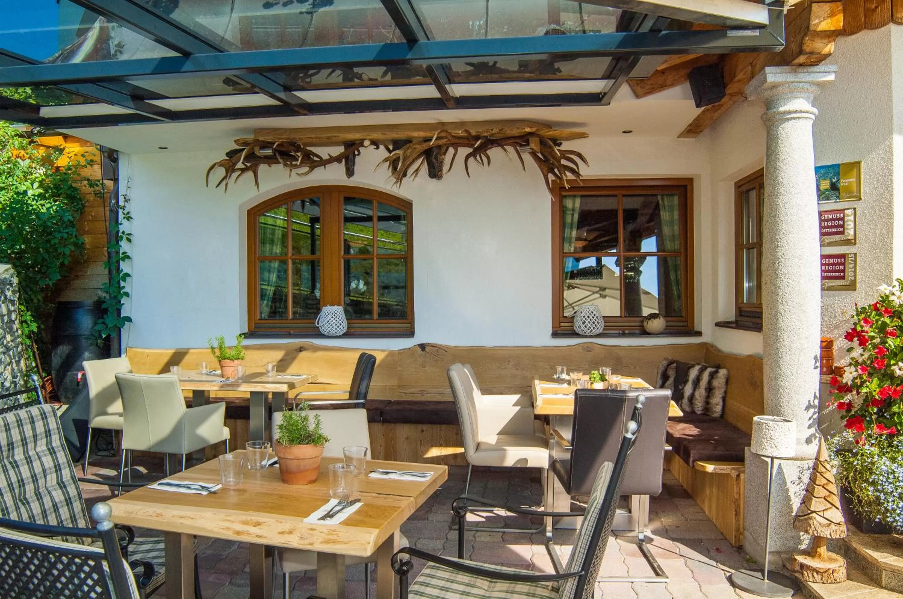 Garden view in Hotel und Alpen Apartments mit Sauna - Bürglhöh