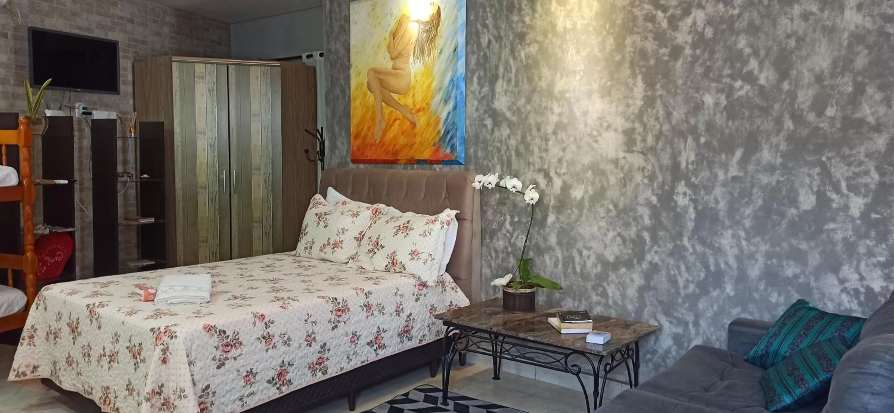 Bed in Pousada Bom Sono