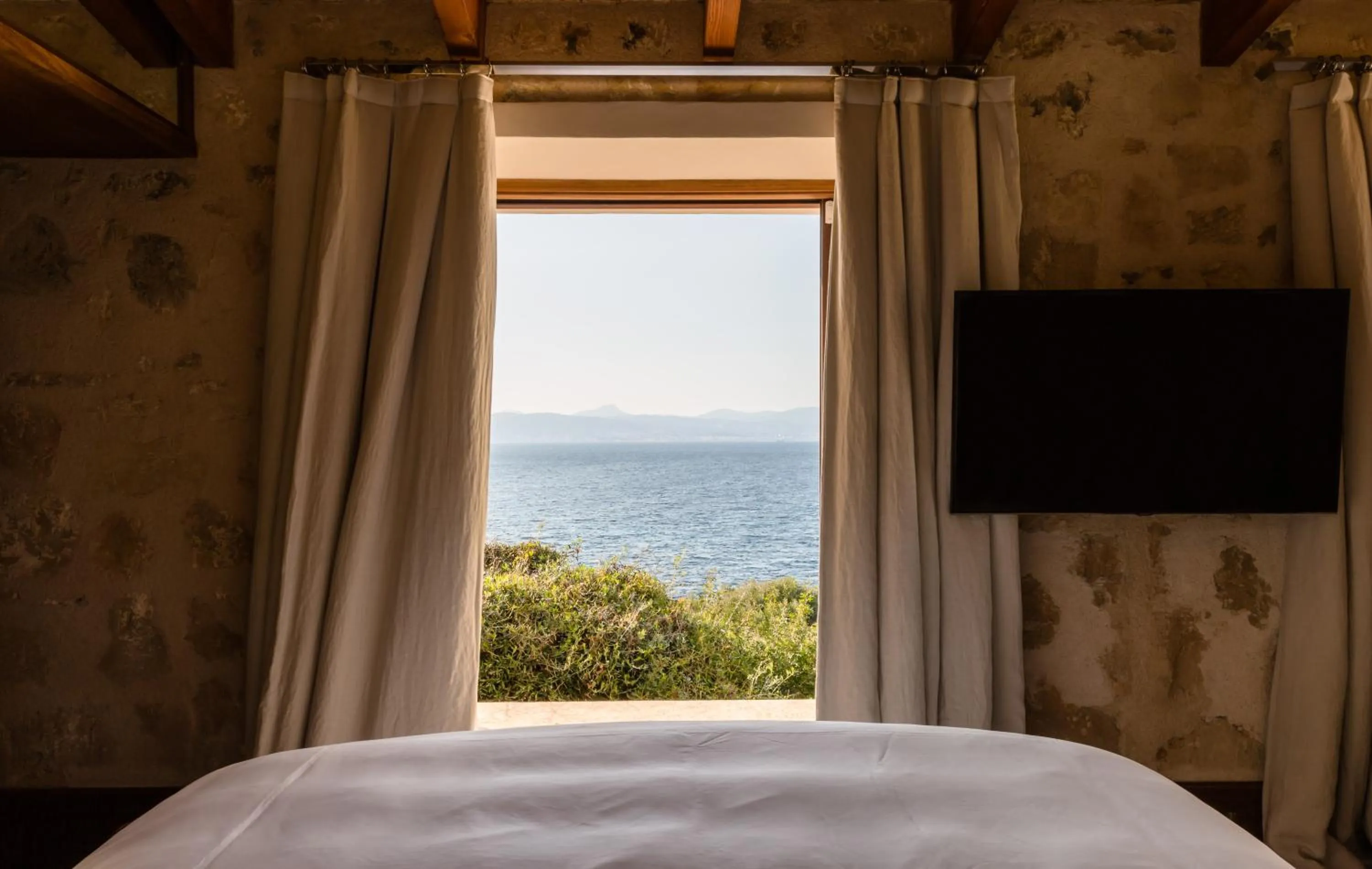 Sea view, Bed in Cap Rocat, a Small Luxury Hotel of the World