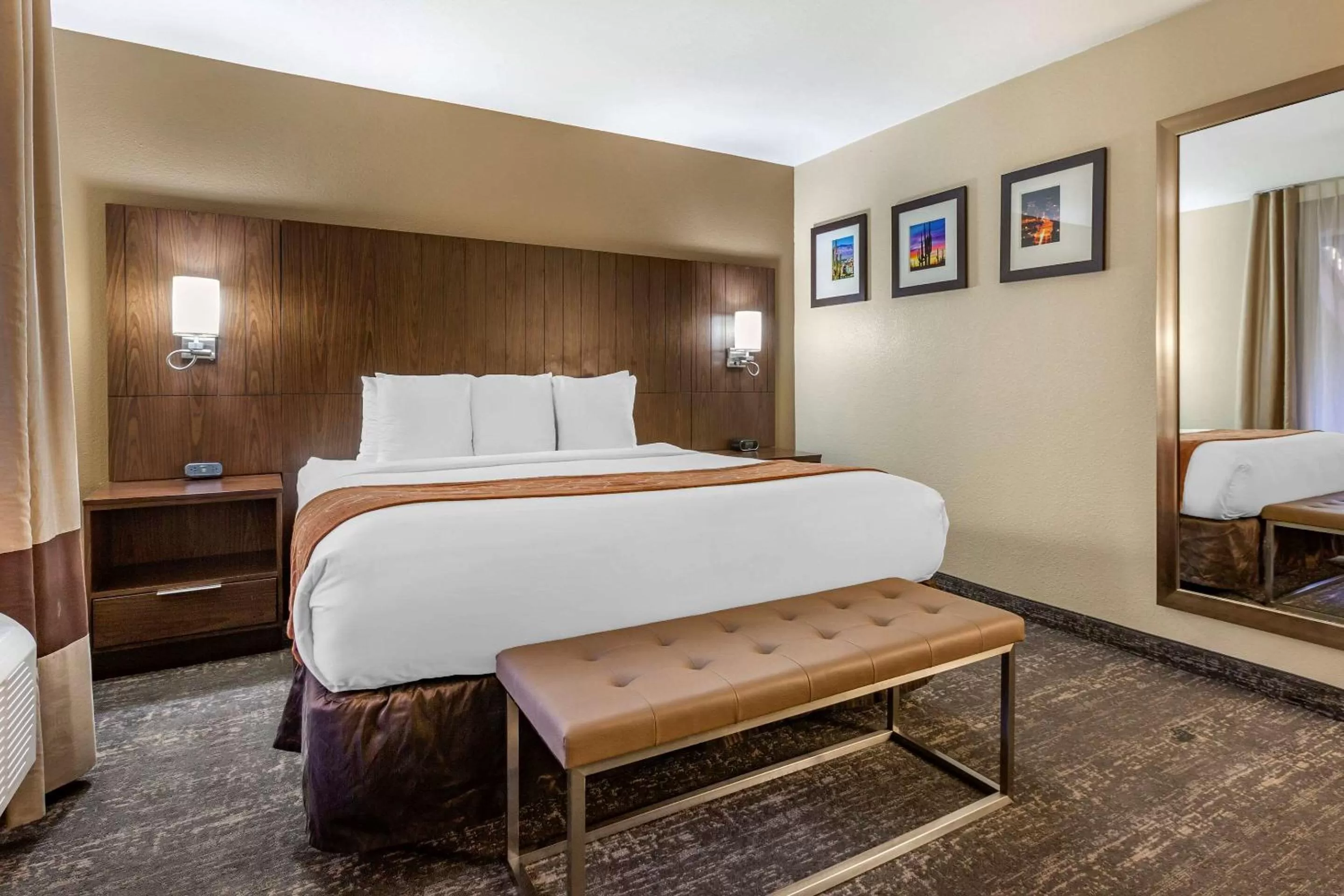 Photo of the whole room, Bed in Comfort Suites Tucson near Sabino Canyon