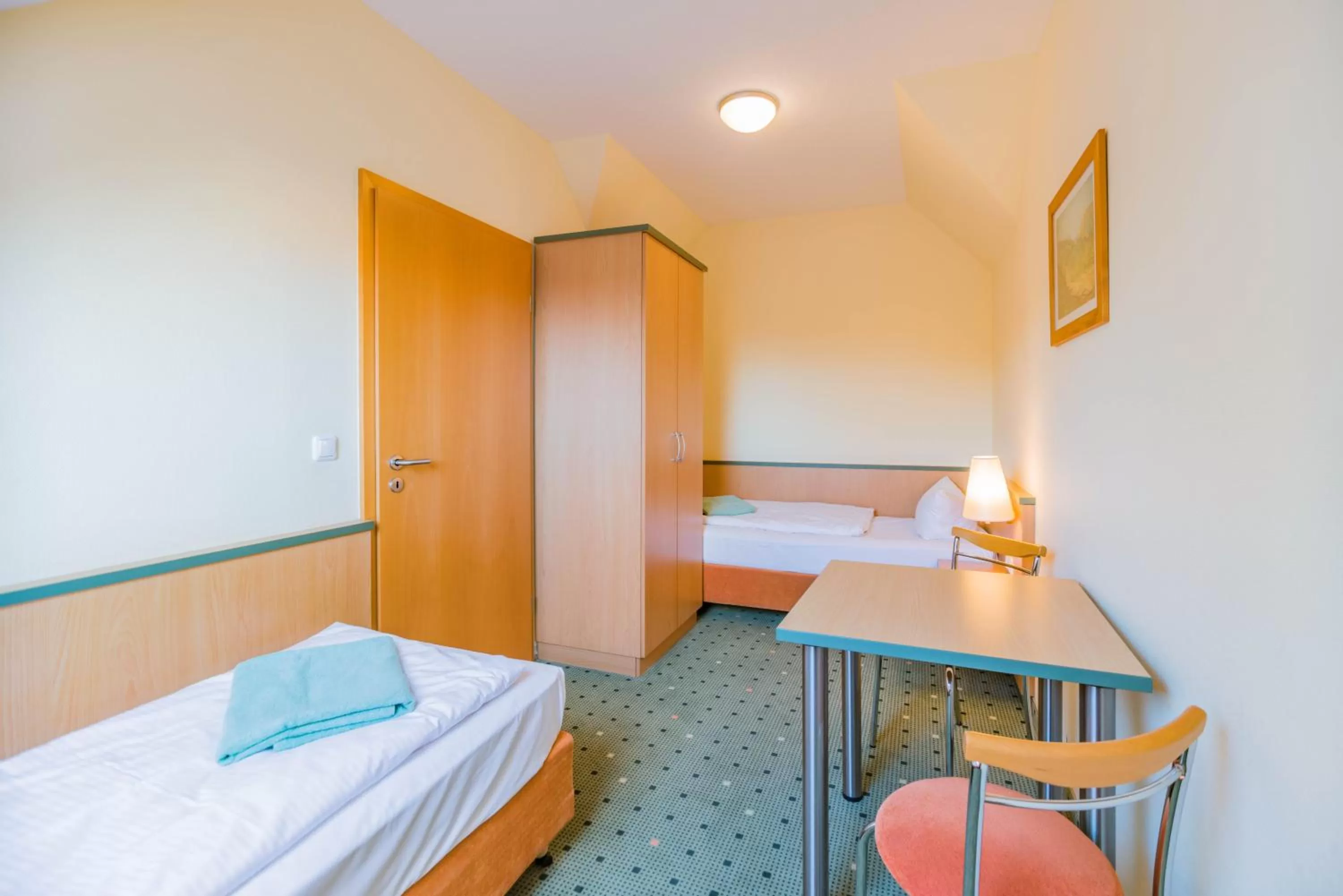 Bed in Am Weststrand Apartmenthaus Waldeck