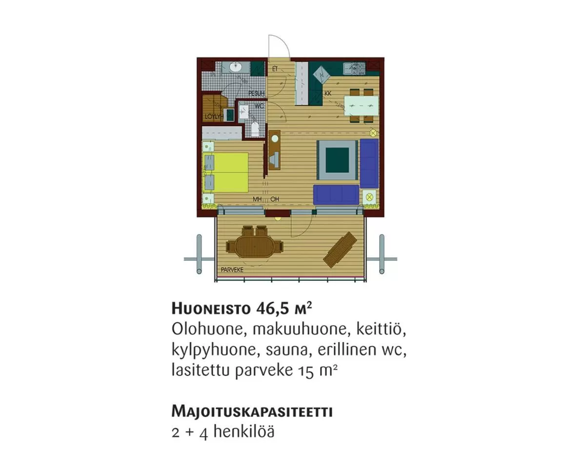 Floor plan in Kuortaneen Urheiluopisto