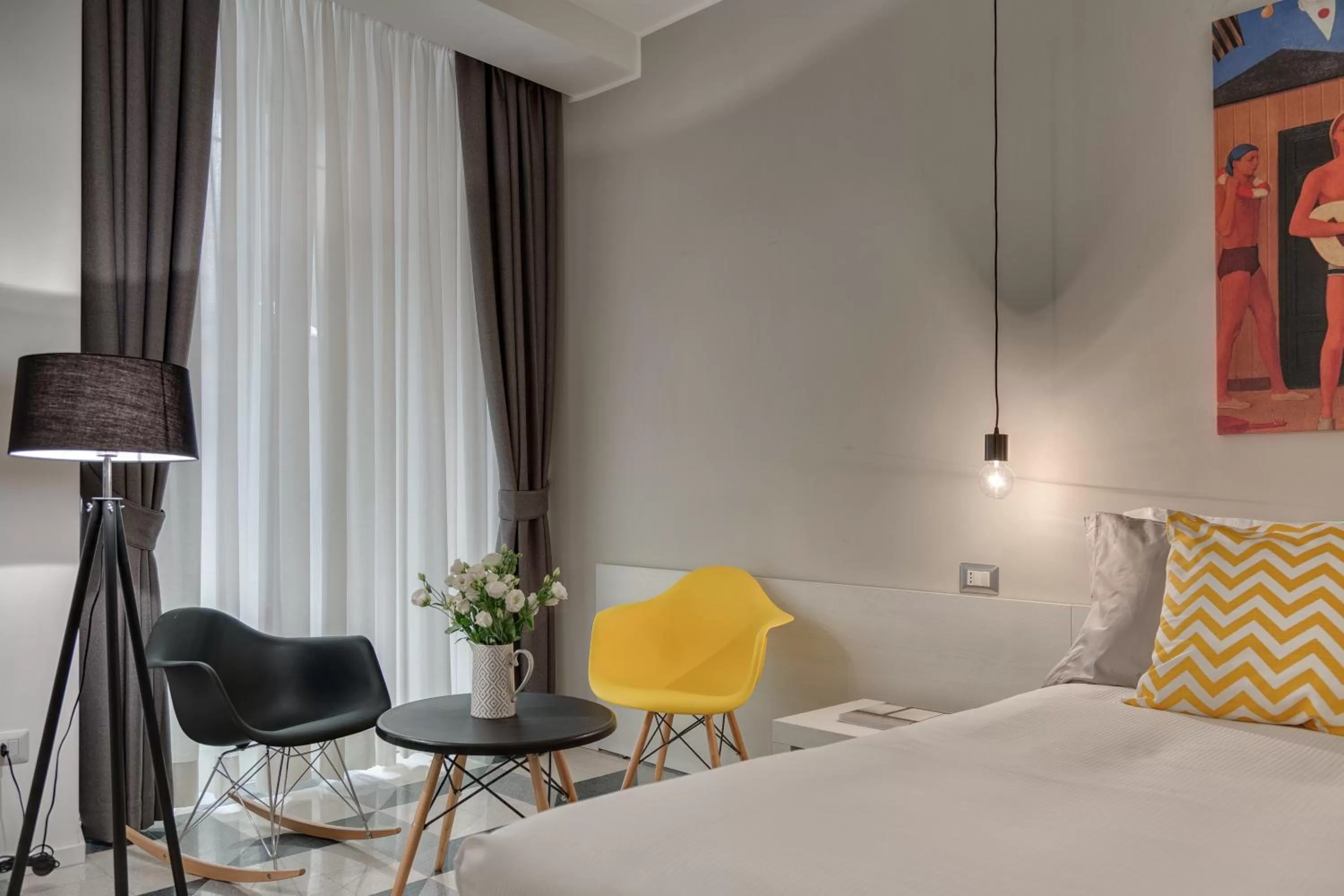 Decorative detail, Bed in Navona Theatre Hotel