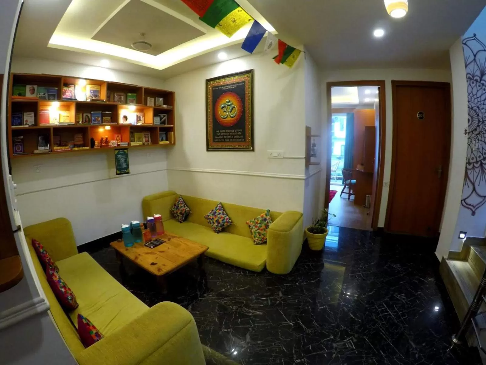 Library in Hotel The Moksham