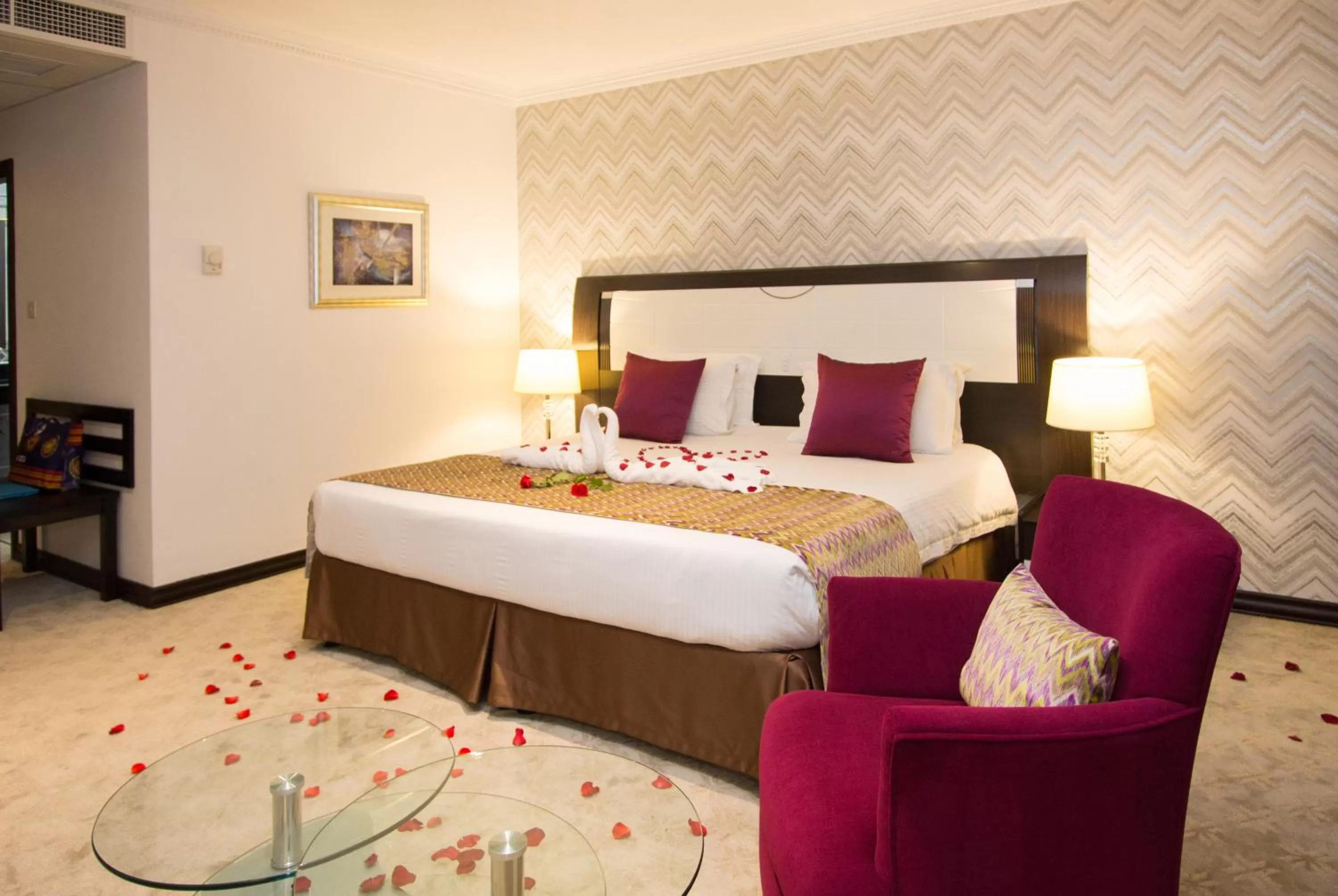 Decorative detail, Bed in The Panari Hotel - Near Jomo Kenyatta International Airport