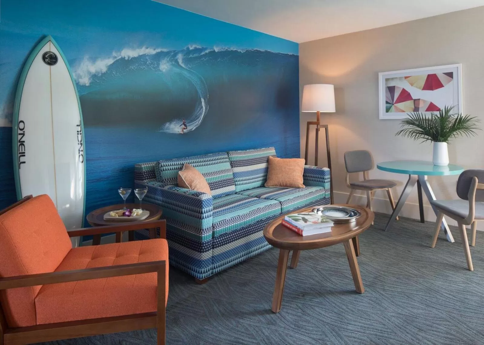 Living room in Dream Inn Santa Cruz