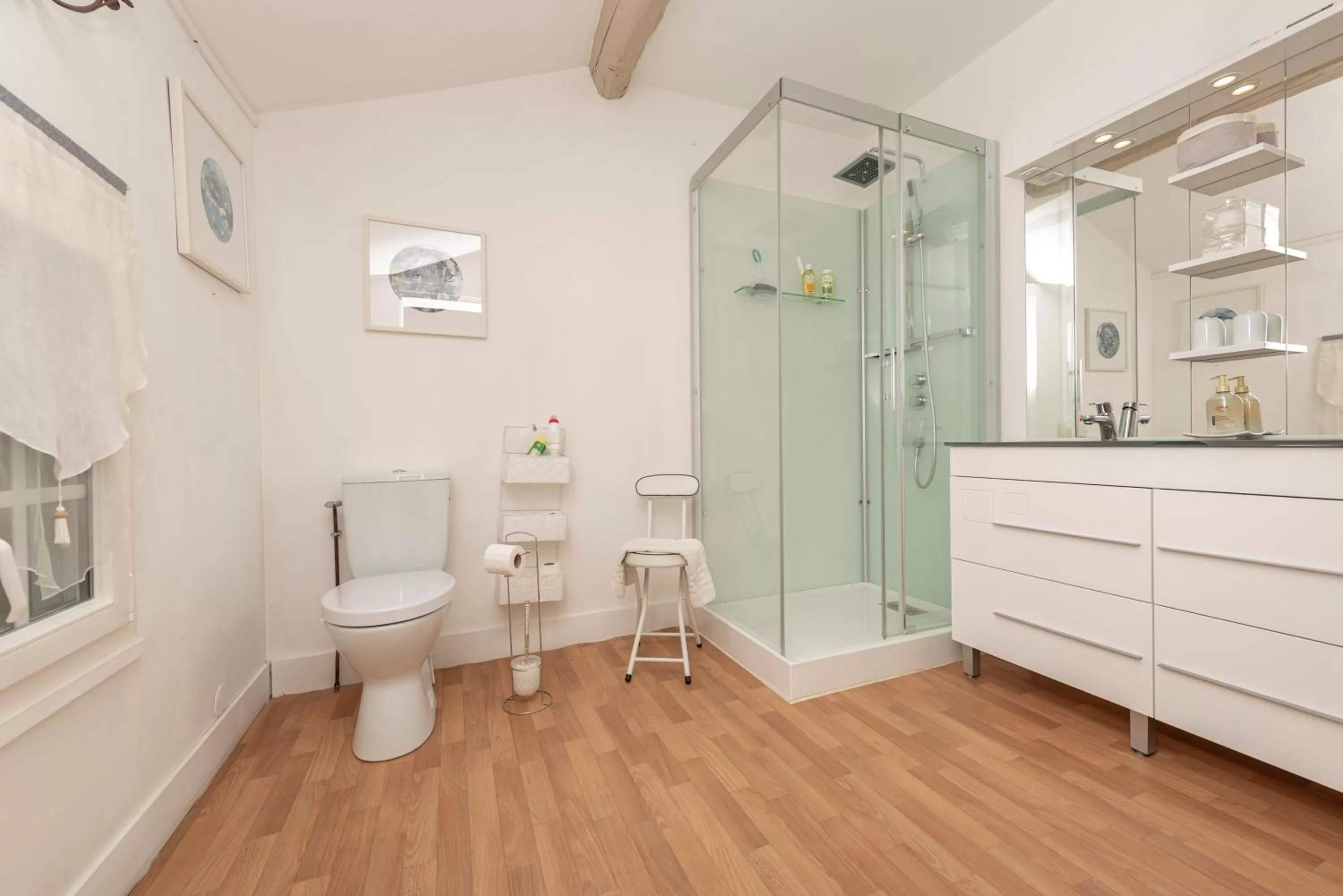 Shower, Bathroom in Chambres d'hôtes de charme au REFUGE DU PEINTRE prés de St Emilion