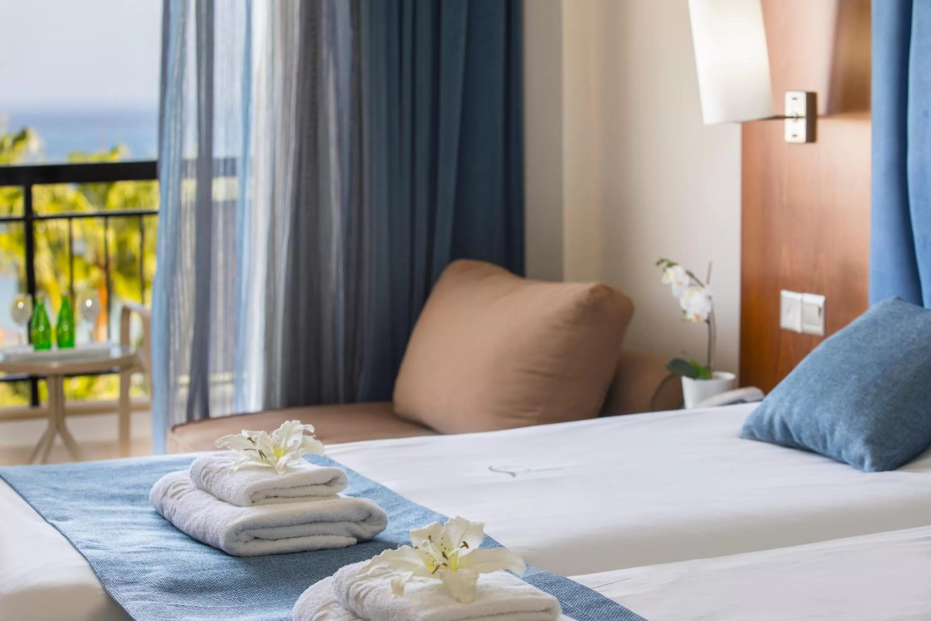 Bed in Anastasia Waterpark Beach Resort