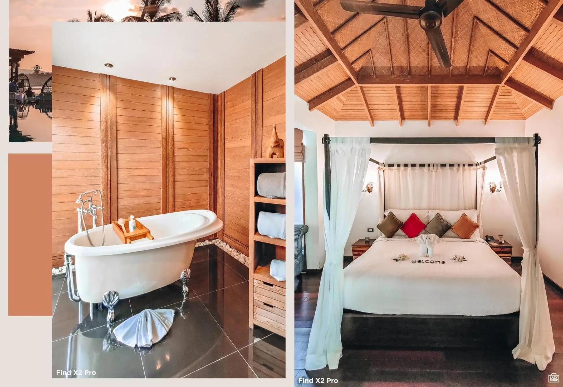 Bathroom, Bed in Tango Luxe Beach Villa, Koh Samui