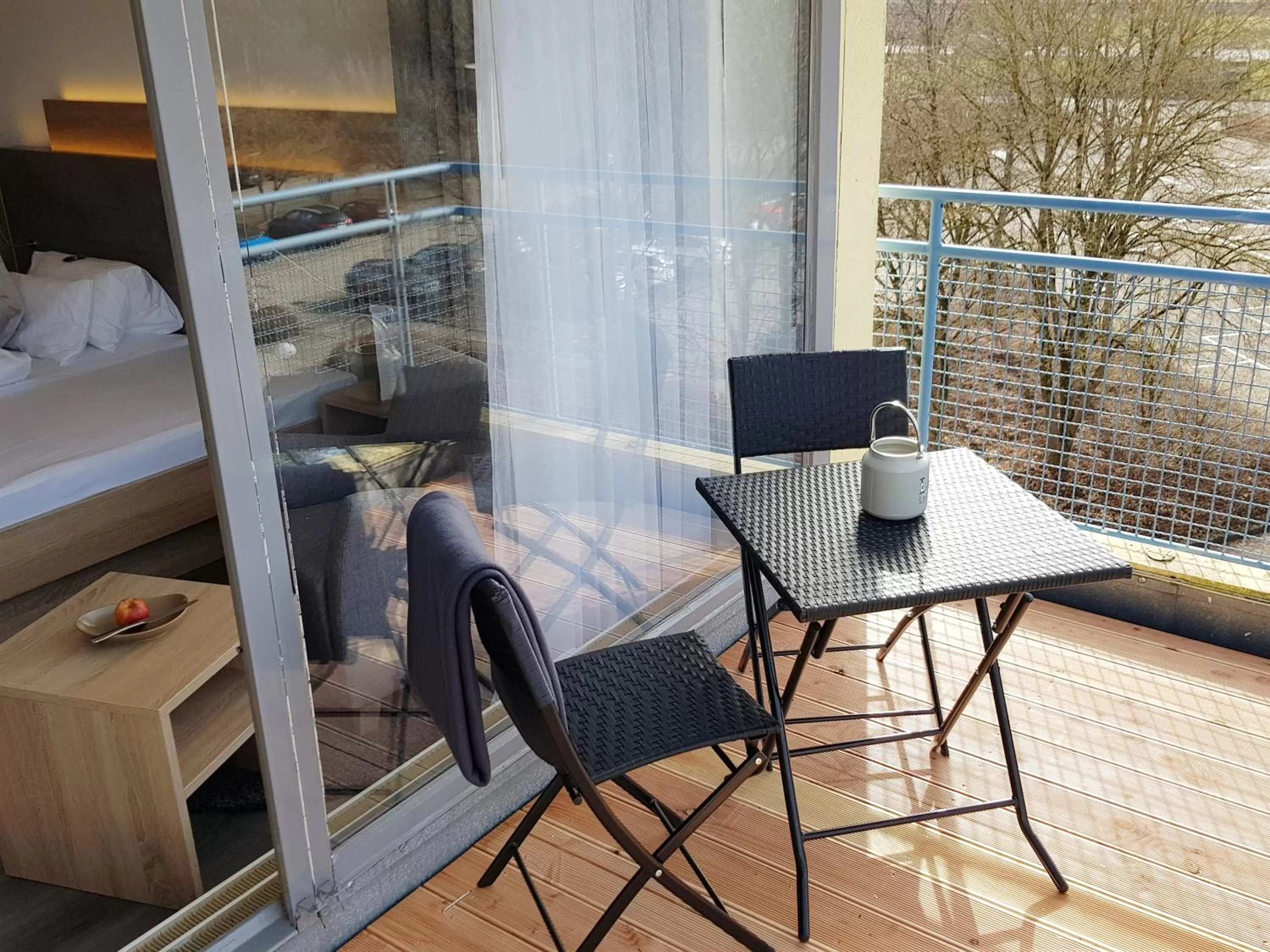 Balcony/Terrace, Bed in Hotel Graf Eberhard