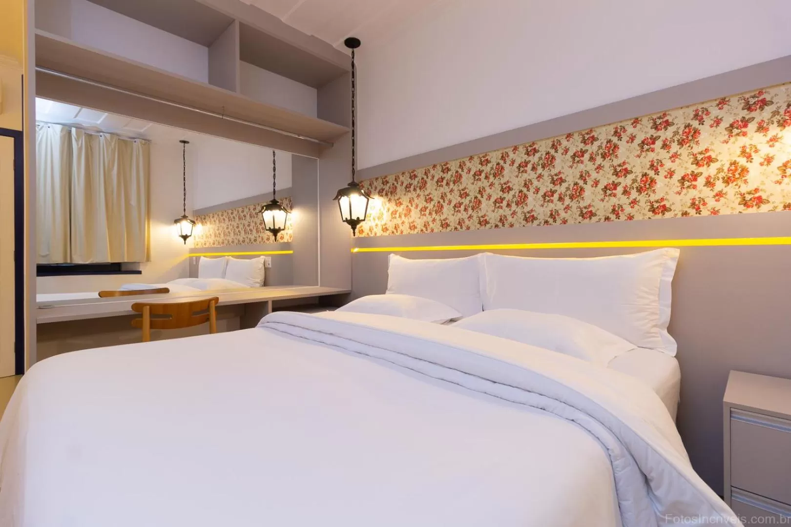 Bed in Pousada Aconchego