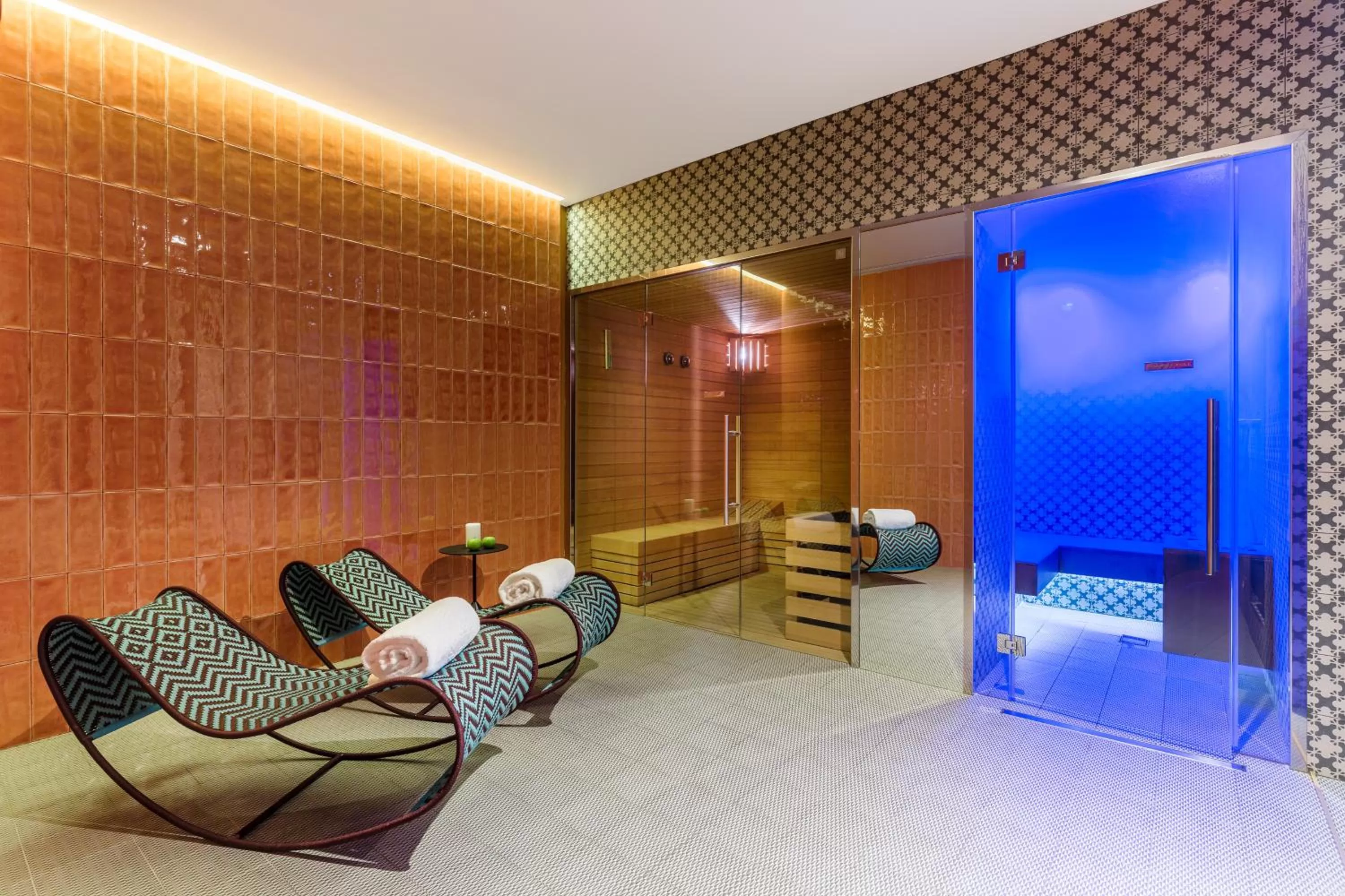 Sauna in Room Mate Collection Giulia, Milan