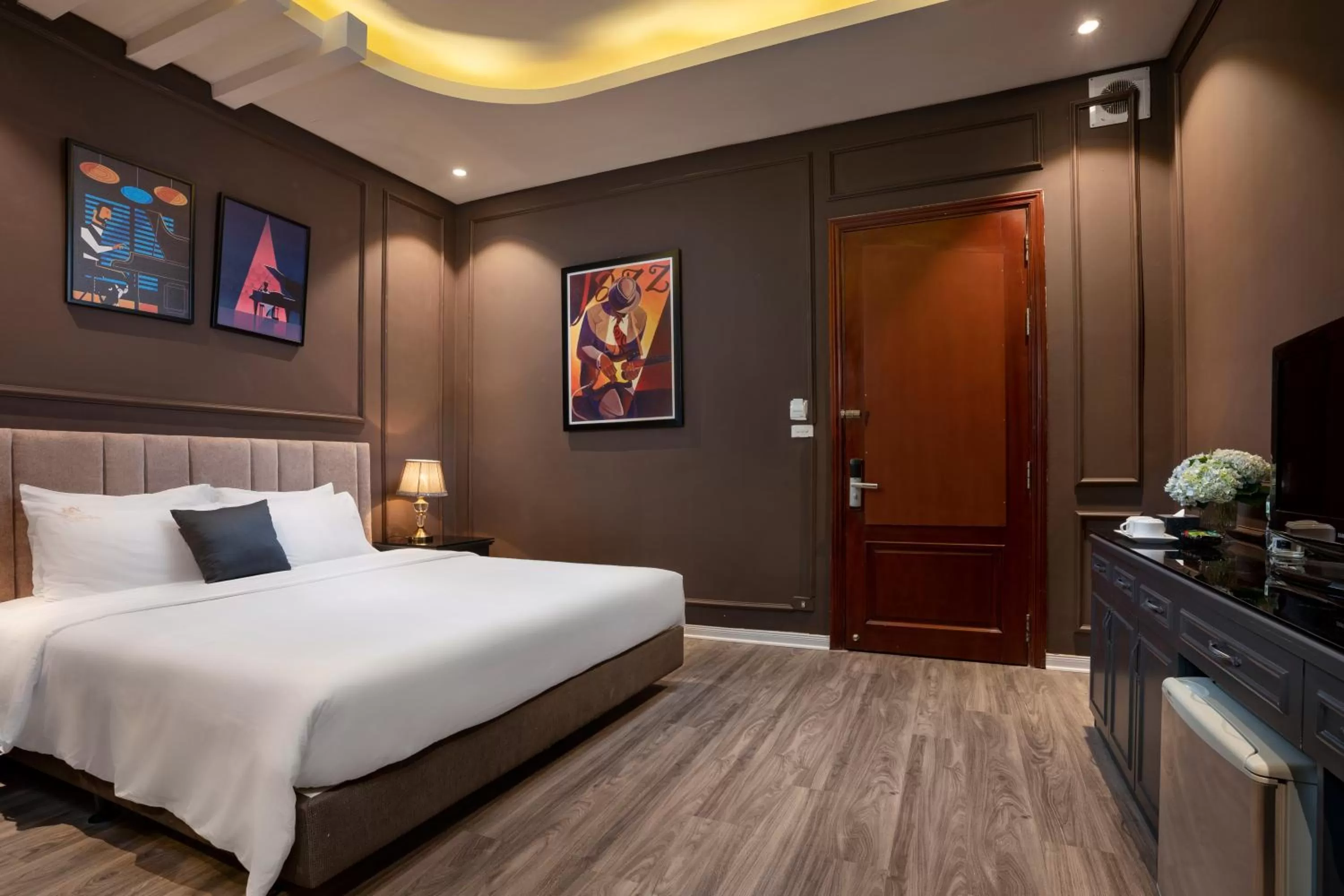 Bed in Hanoi Morning Hotel