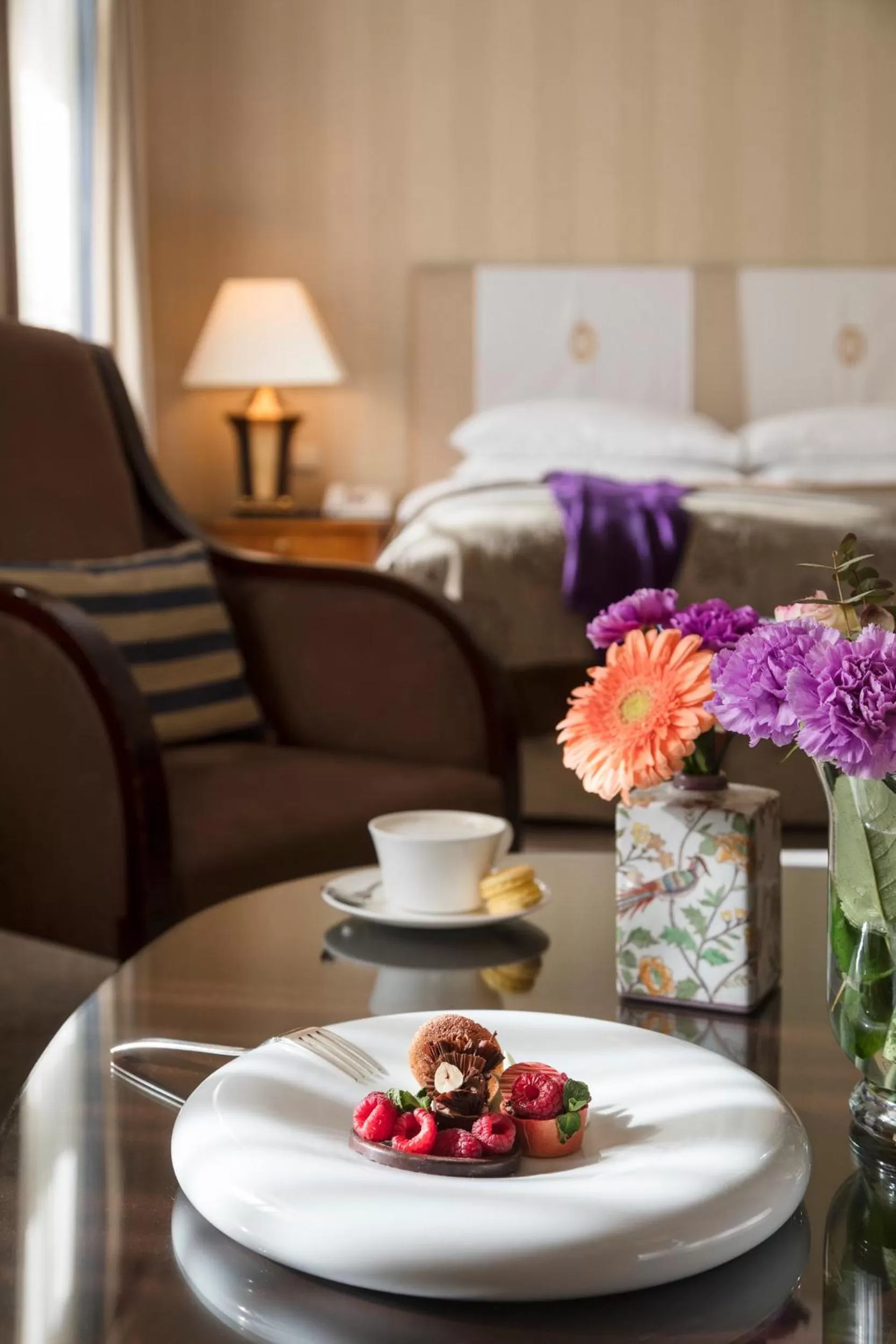 Seating area, Bed in Esplanade Zagreb Hotel