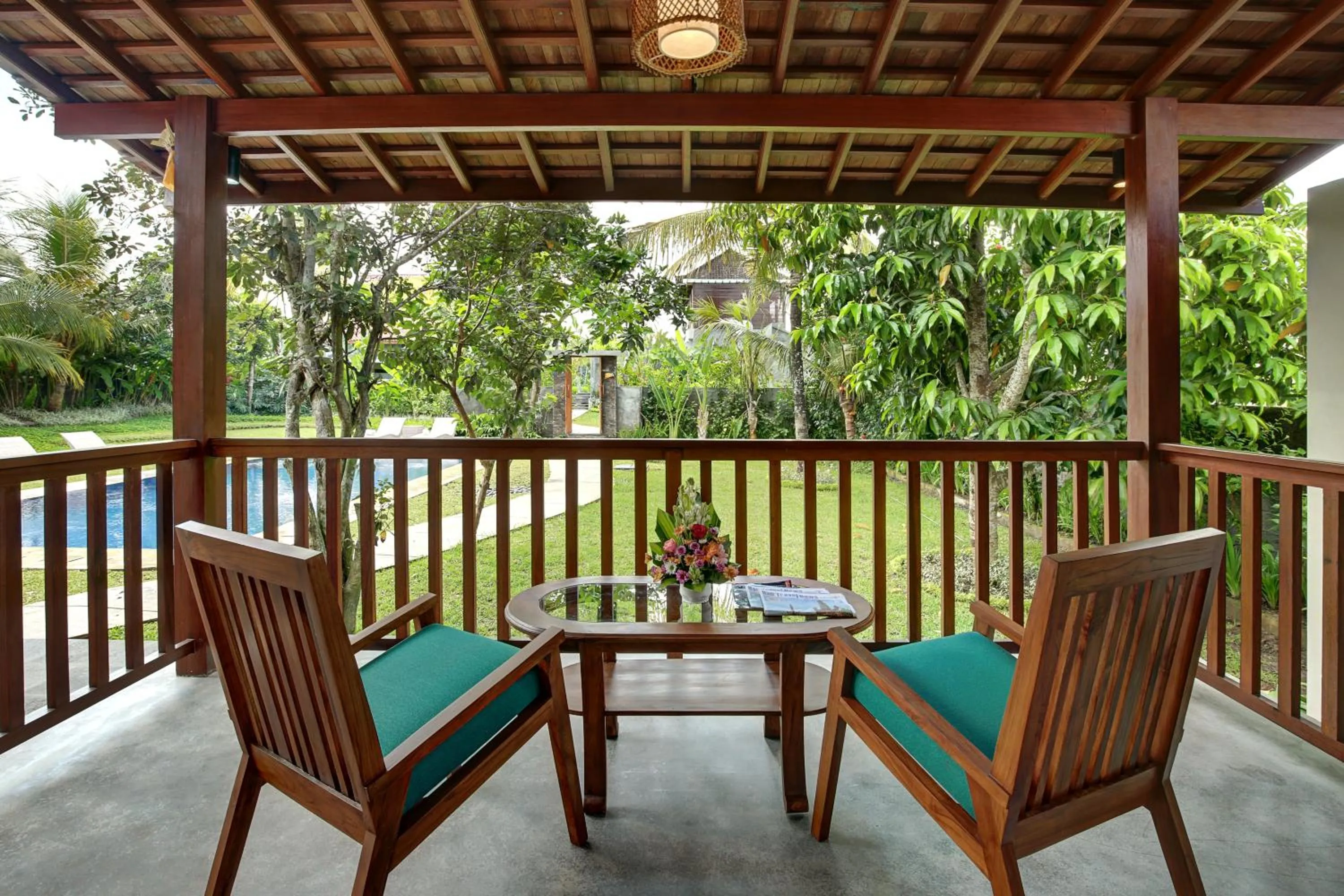 Garden view in Sativa Villas Ubud with Private Pool