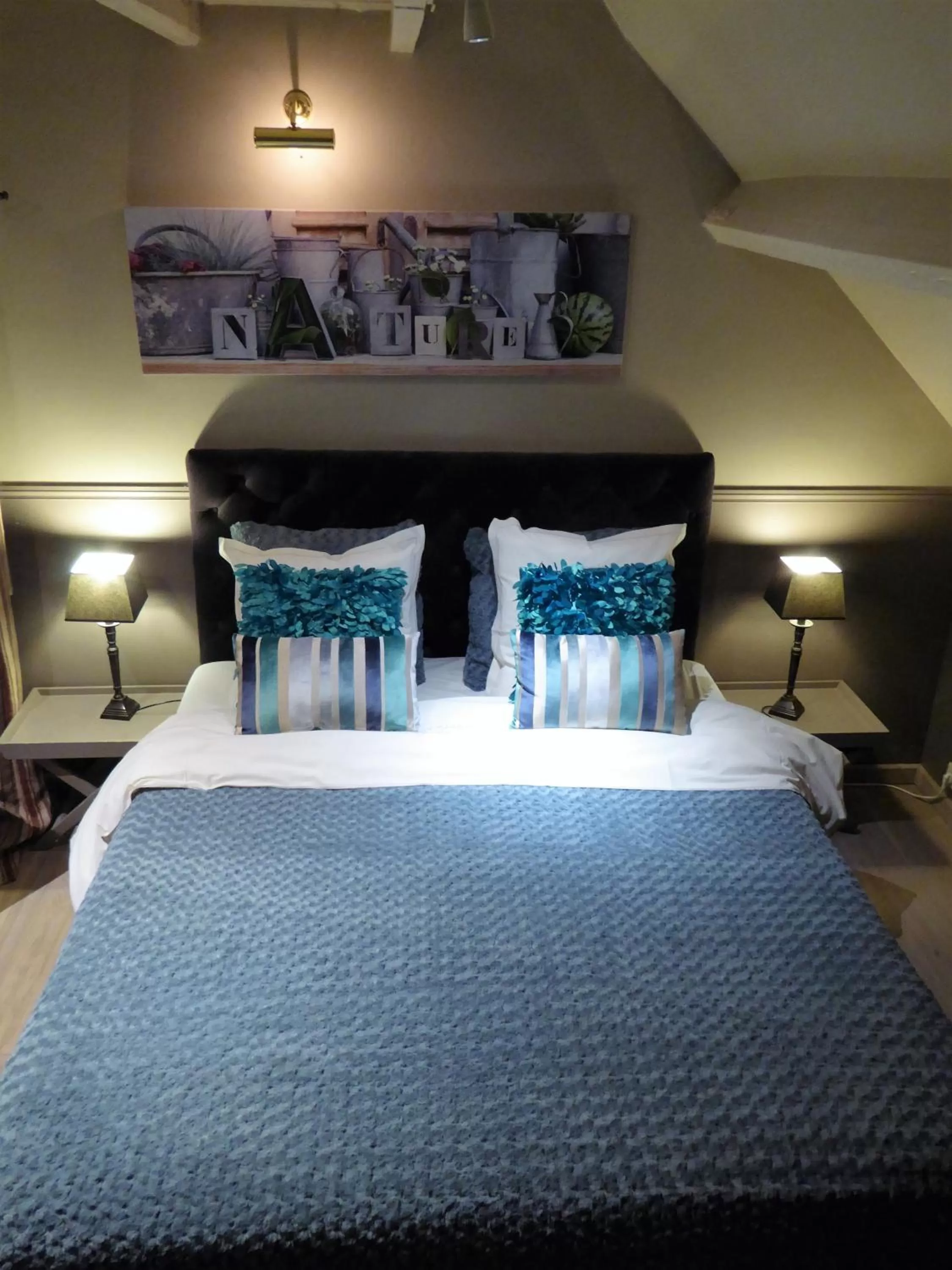 Decorative detail, Bed in Boutique hotel Het Bloemenhof