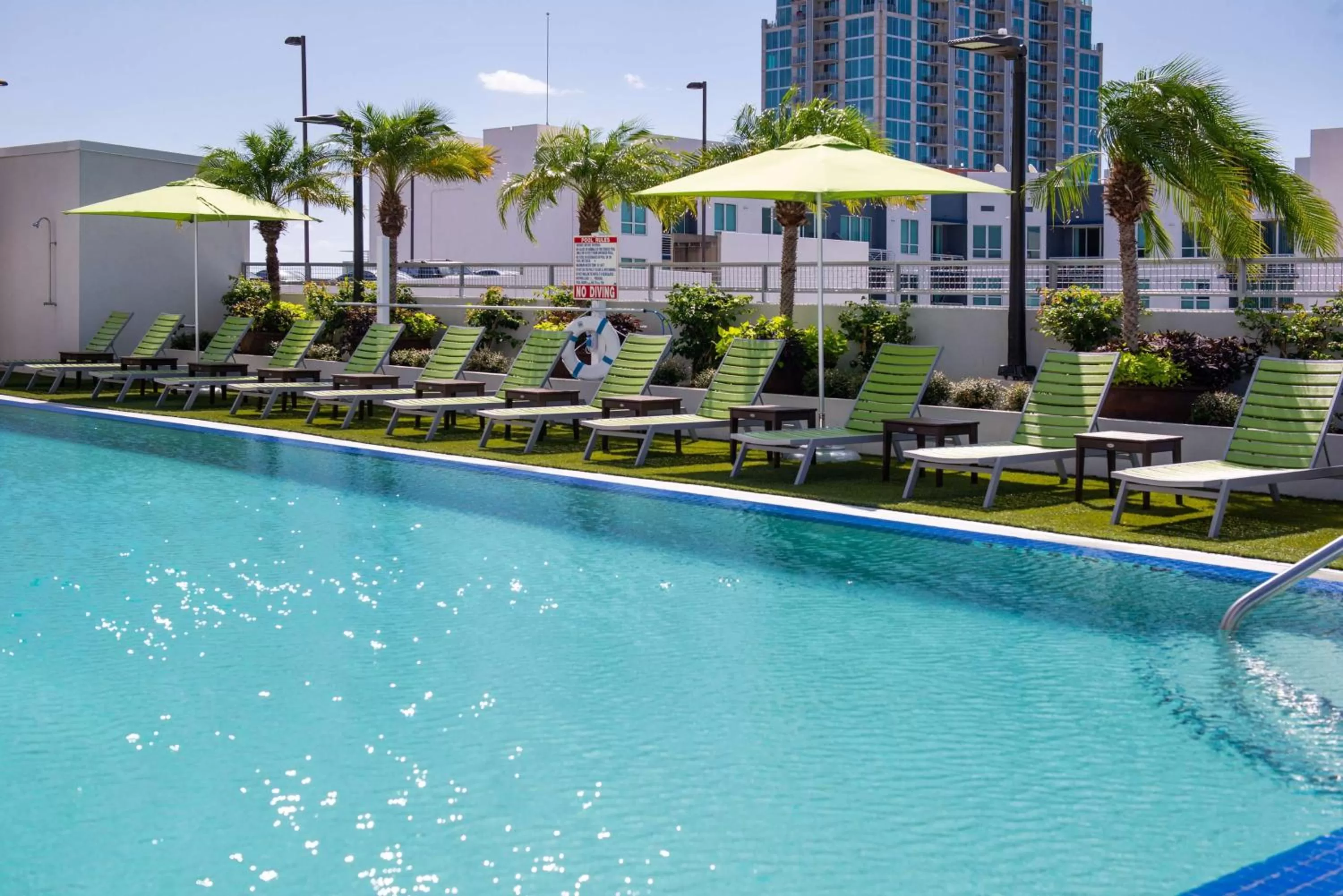 Pool view in Home2 Suites By Hilton Tampa Downtown Channel District