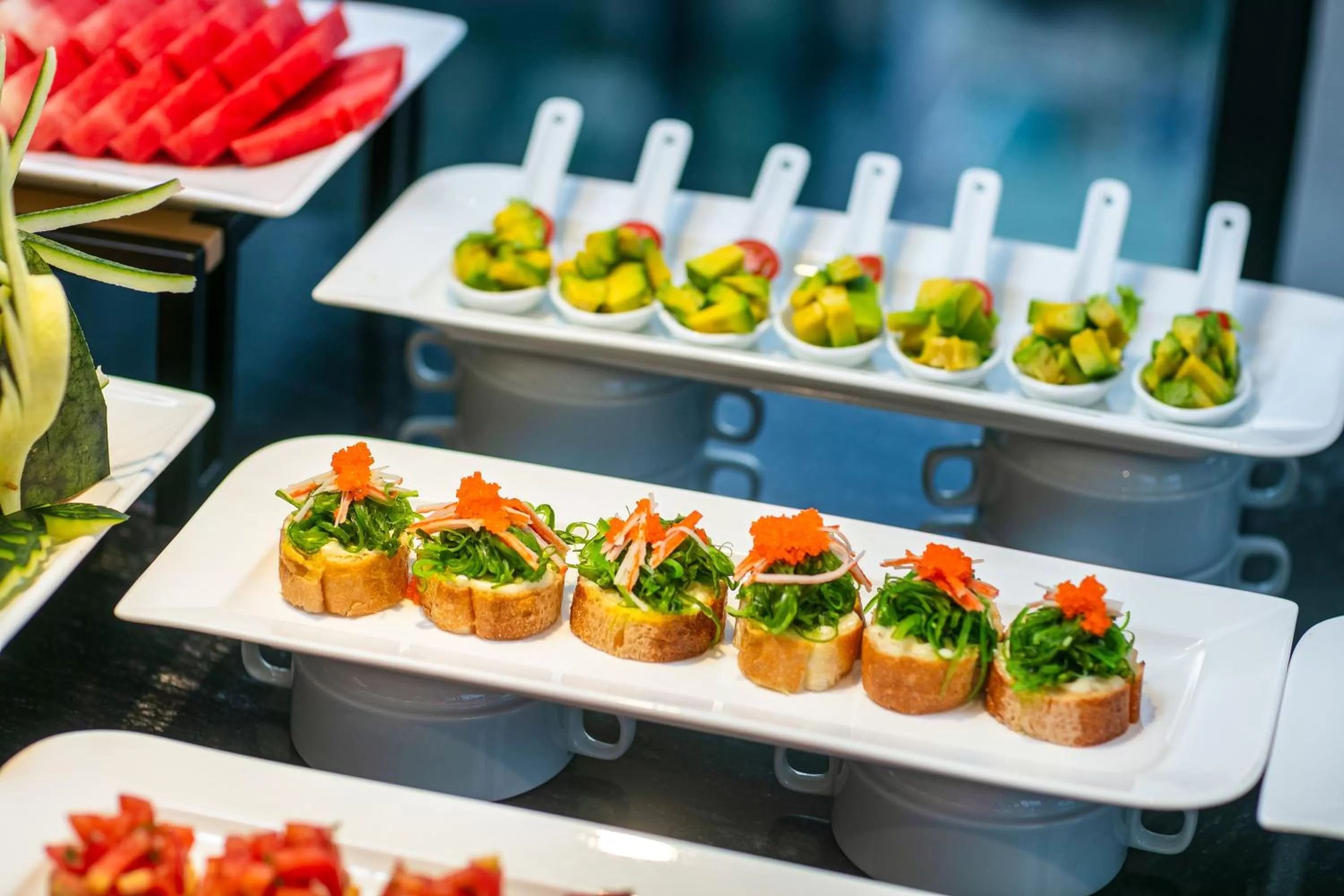 Buffet breakfast in MAY DE VILLE Lakeside Hotel