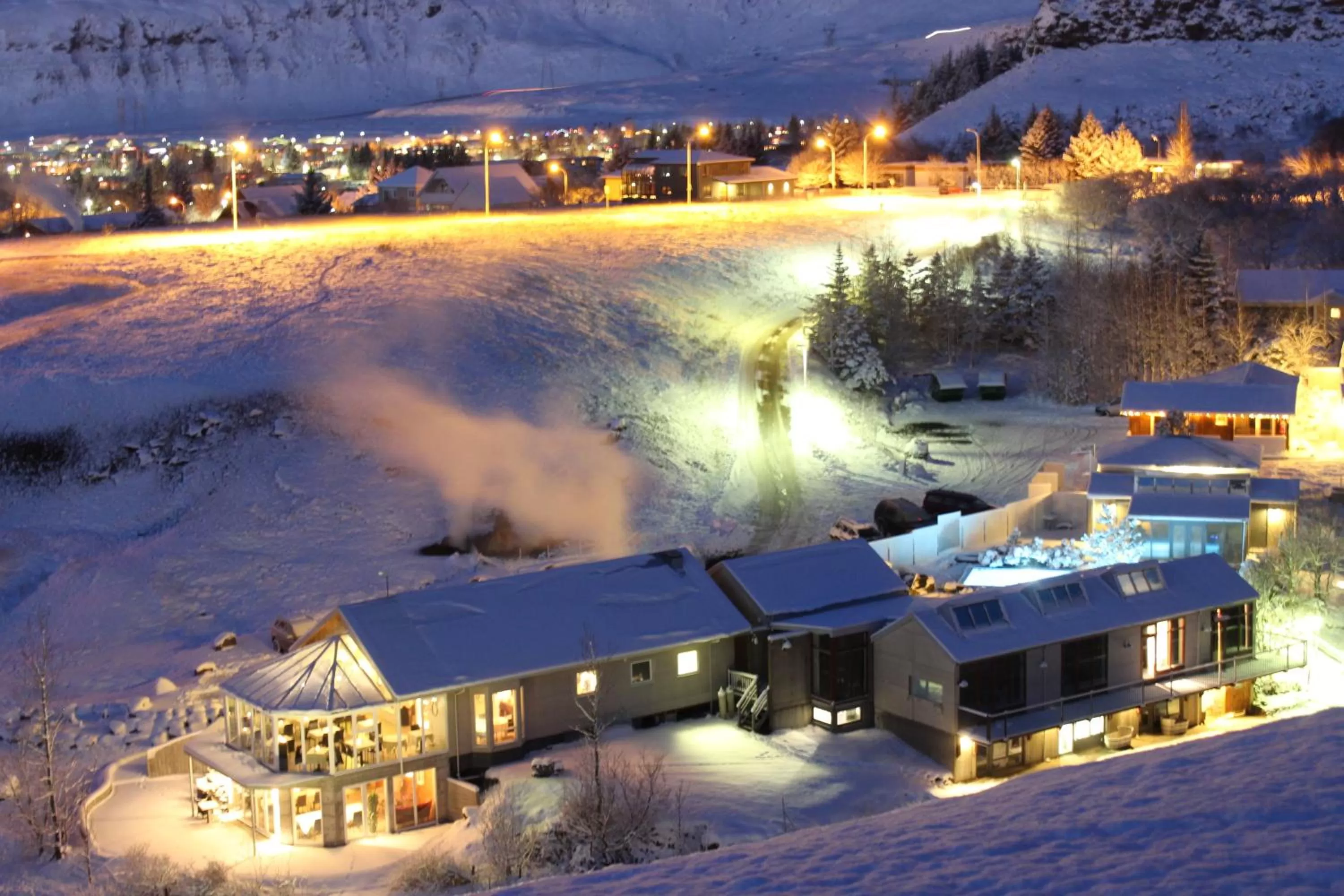 Bird's eye view in Frost and Fire Hotel