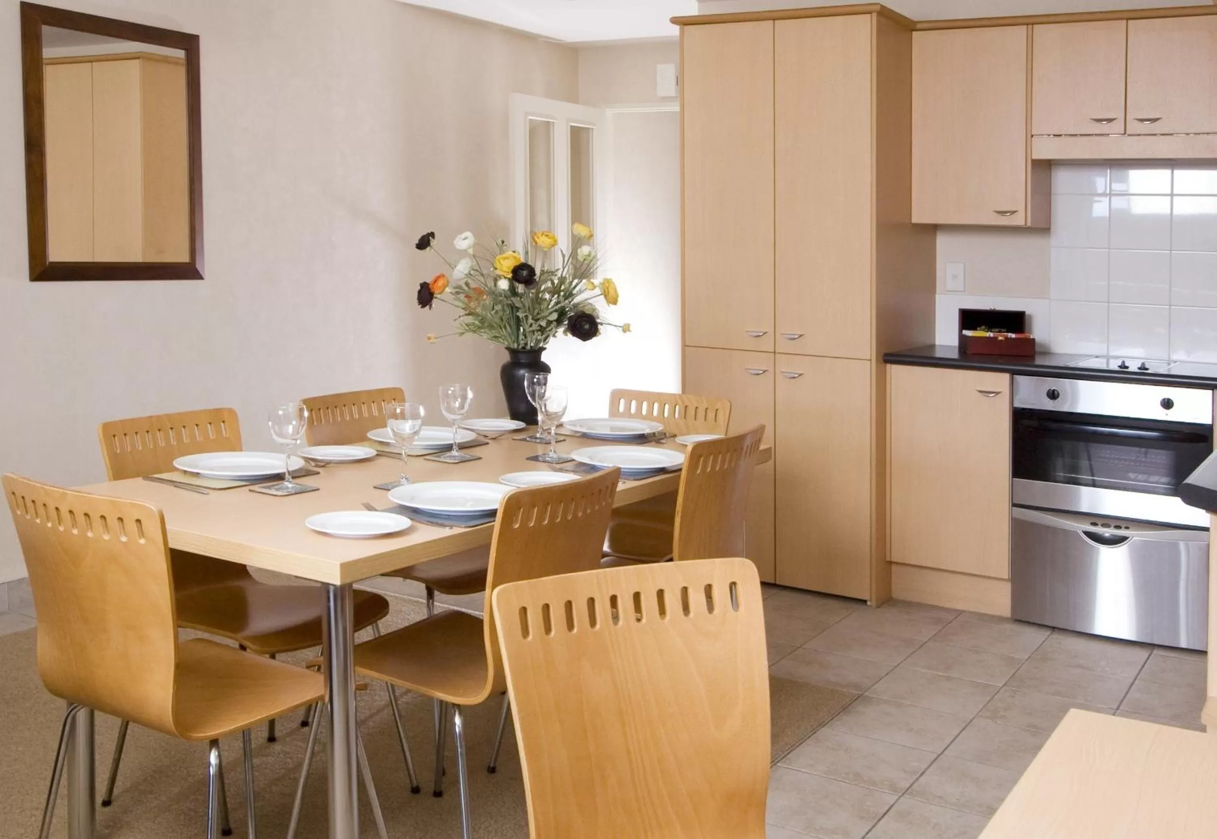 Kitchen or kitchenette in Voyager Apartments Taupo