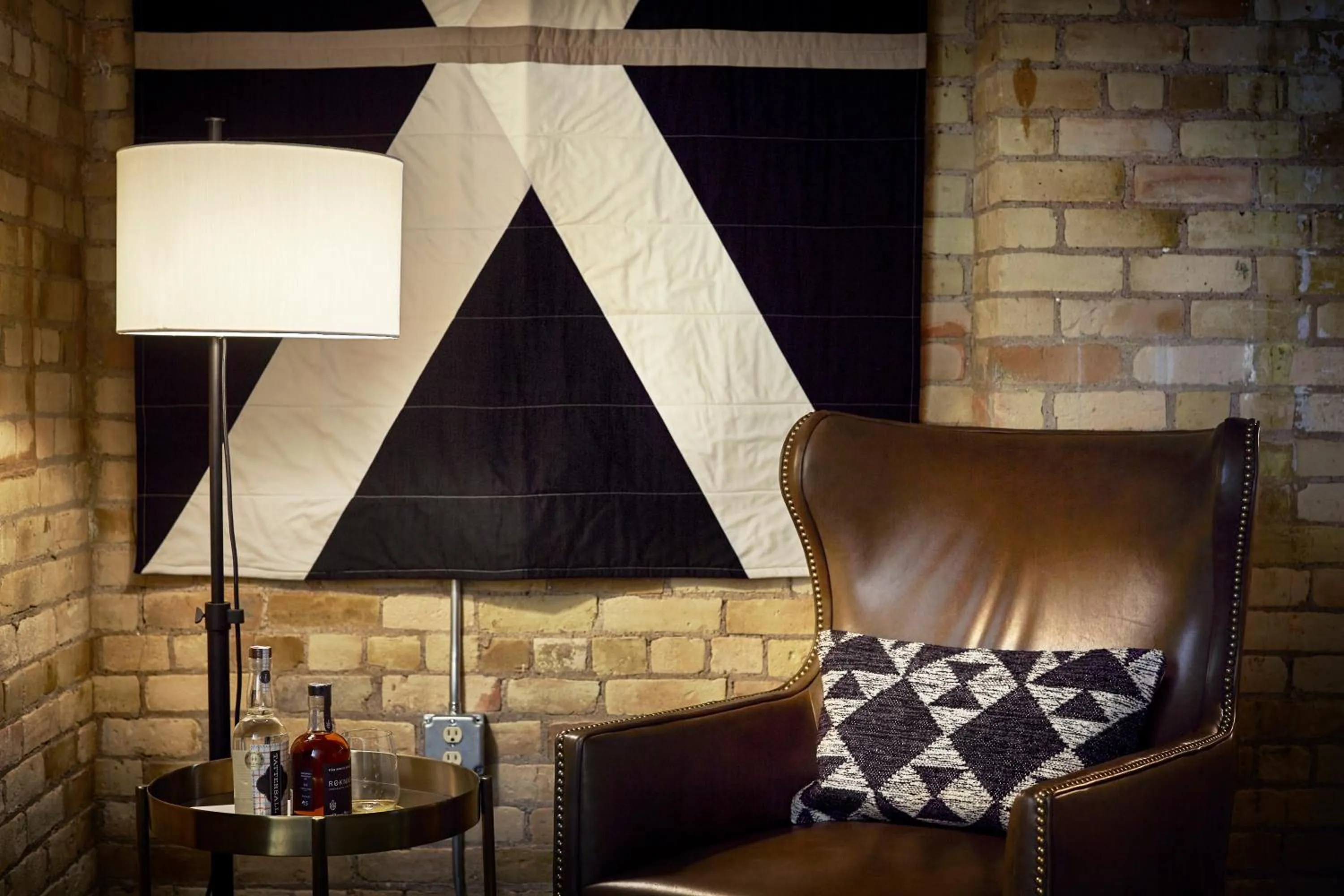 Seating area in Hewing Hotel