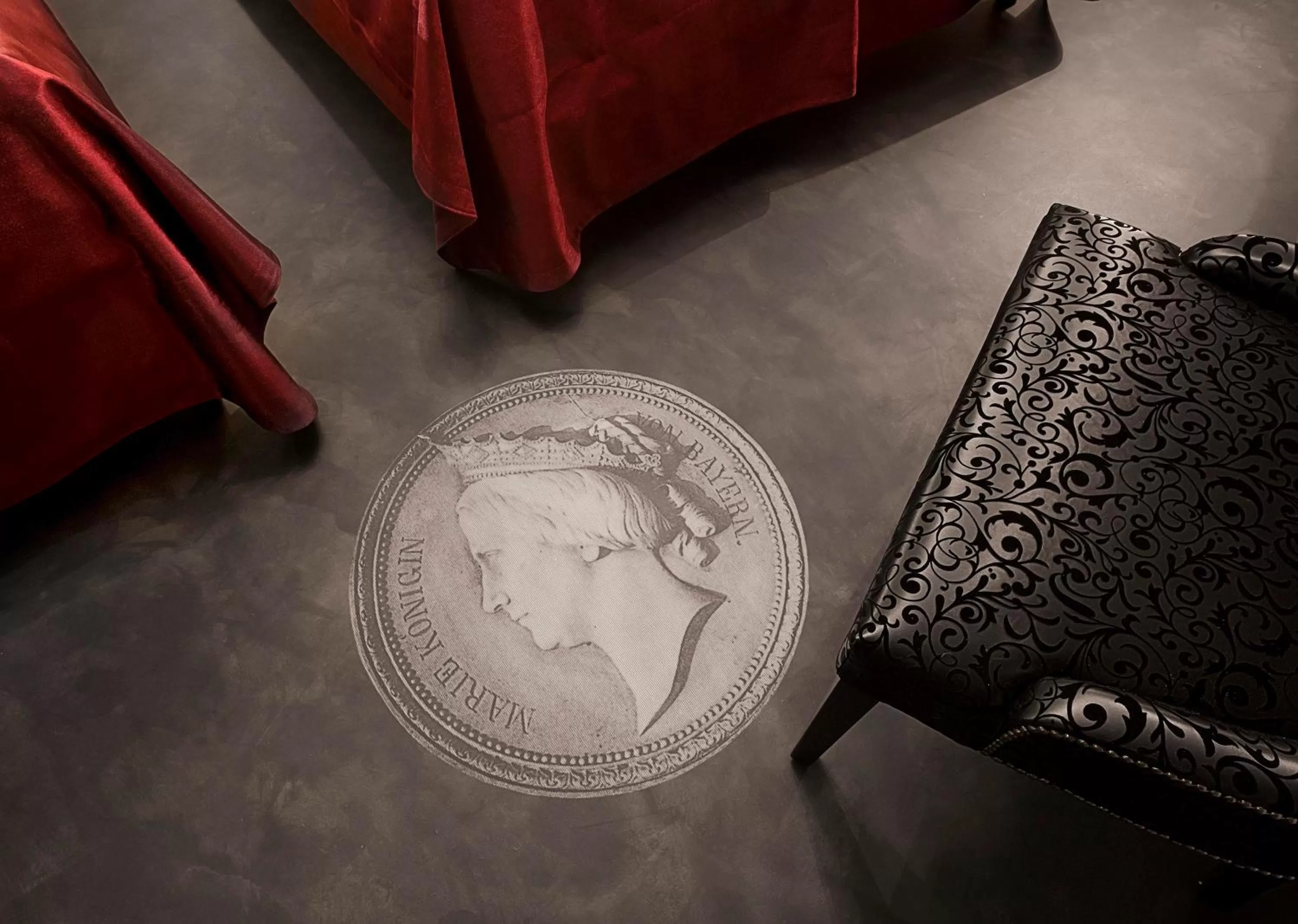 Decorative detail, Bed in Hotel Sonne