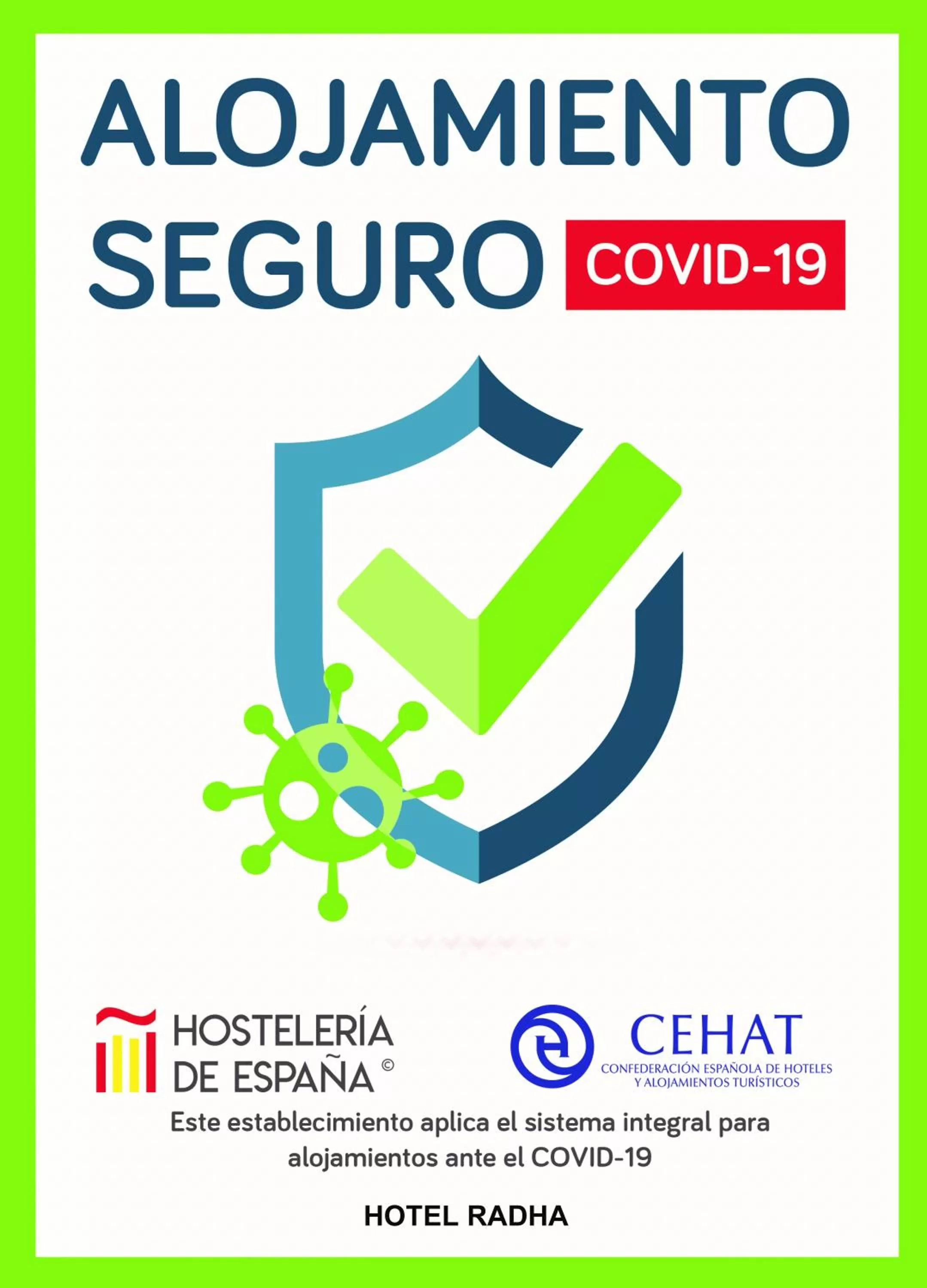 Logo/Certificate/Sign in Hotel Radha