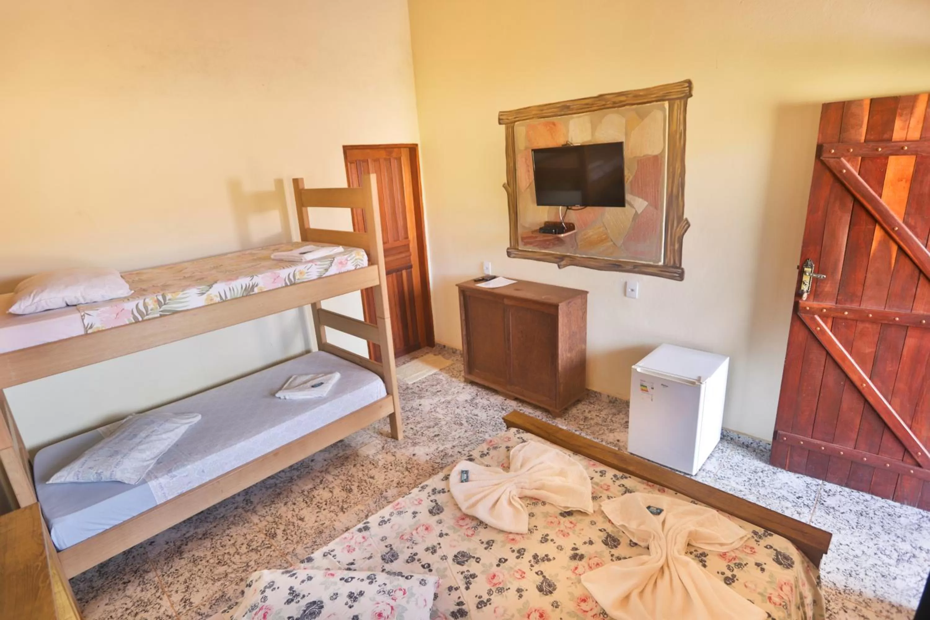 Bed in Pousada e Chales Por do Sol