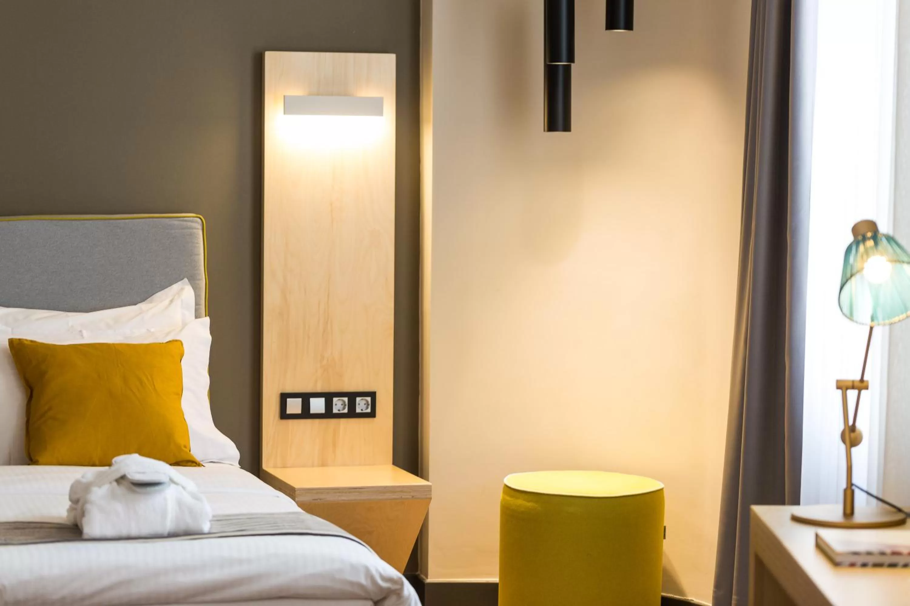 Bed in St. Bjur Suites