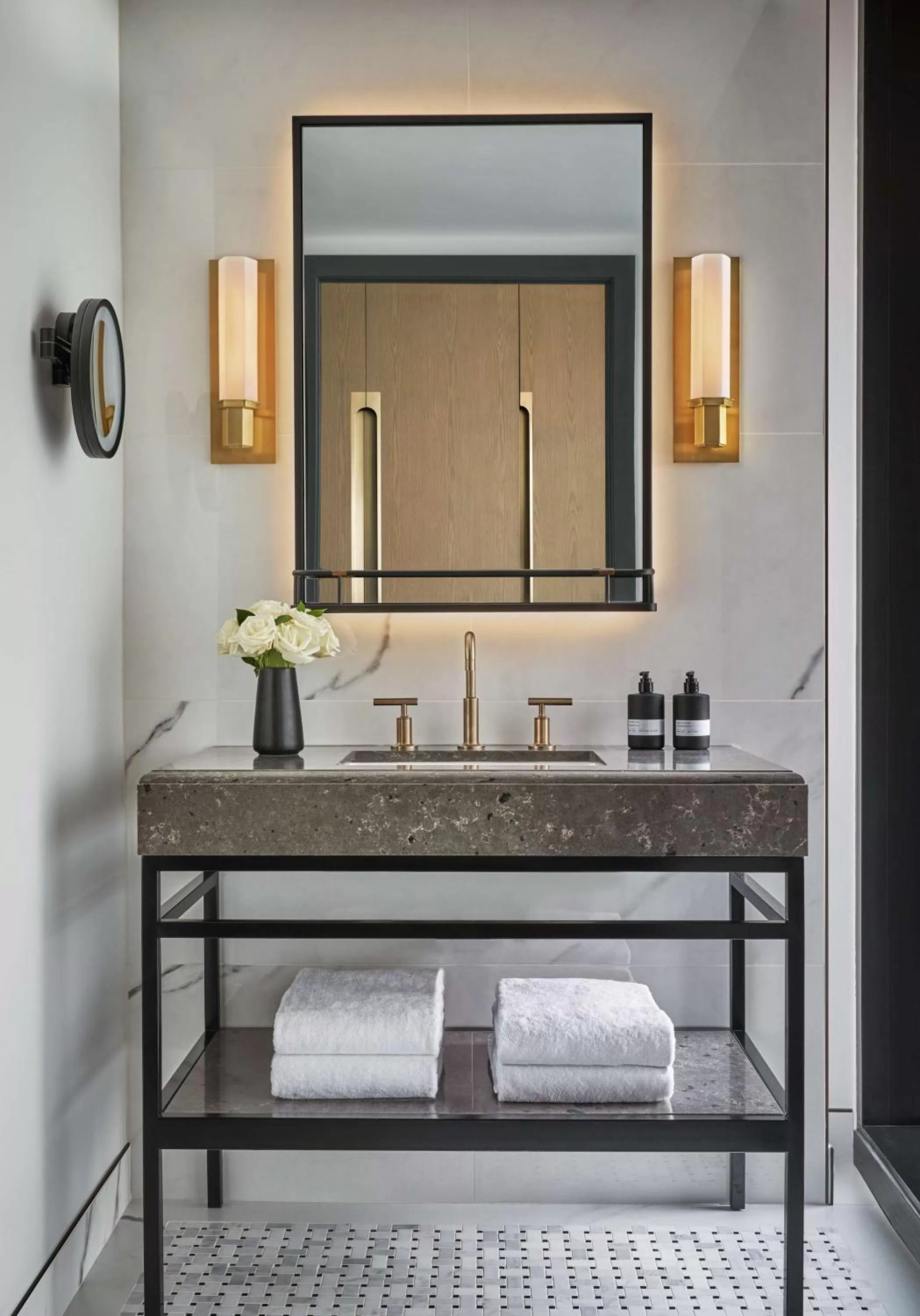 Bathroom, Bed in Pendry Washington DC - The Wharf