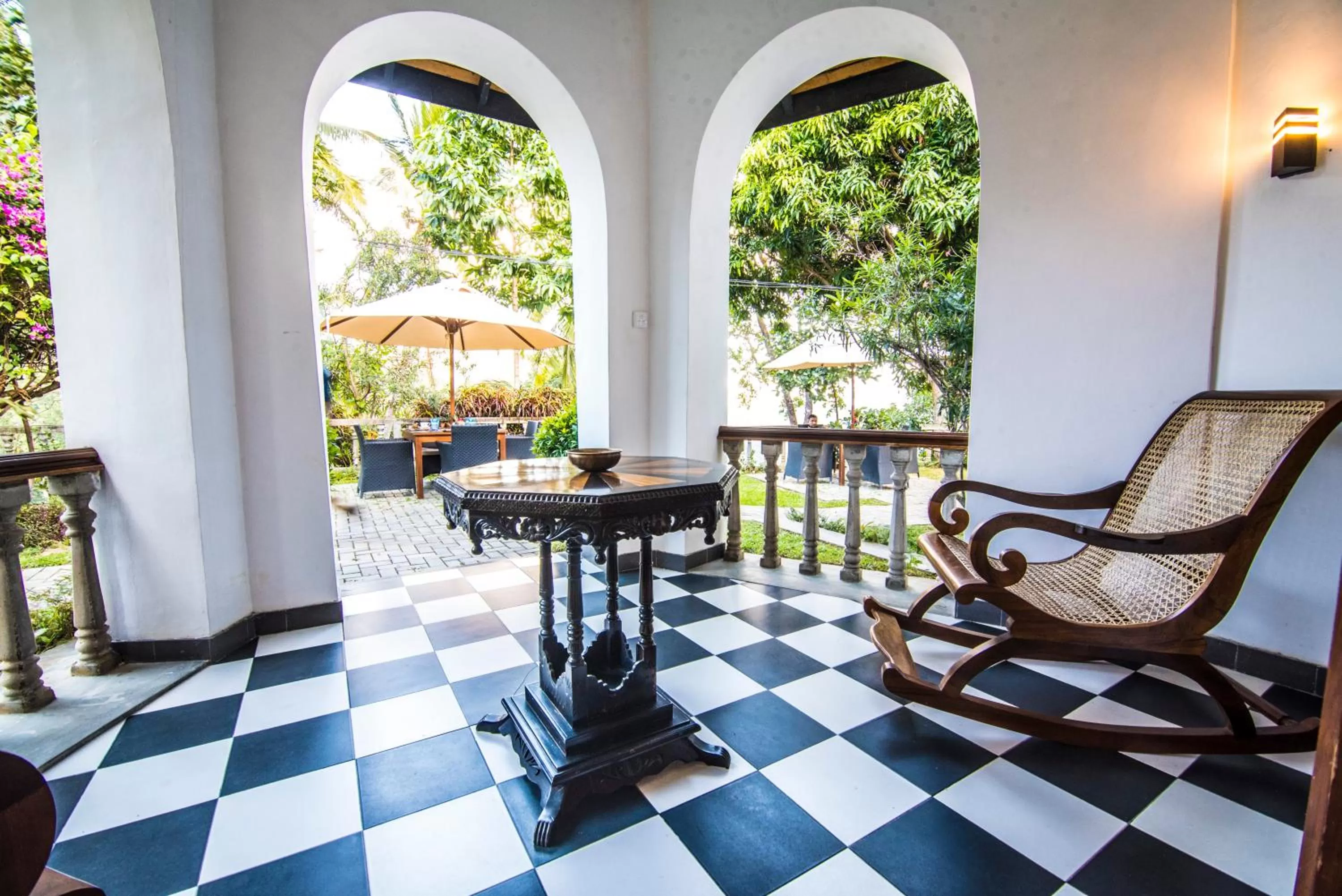 Seating area in Ella Planters Bungalow