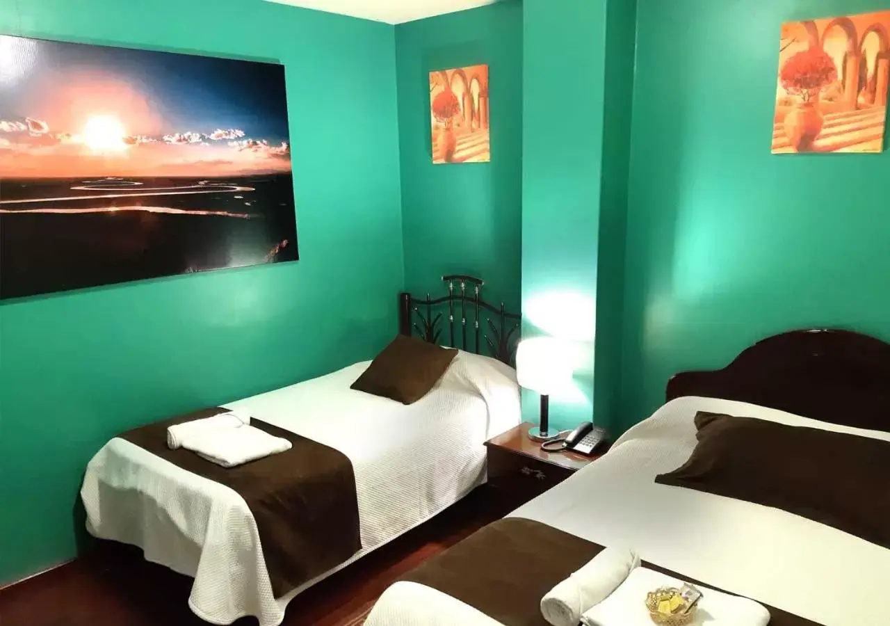 Standard Twin Room in La Merced Plaza Hostal Standard Twin Room in La Merced Plaza Hostal