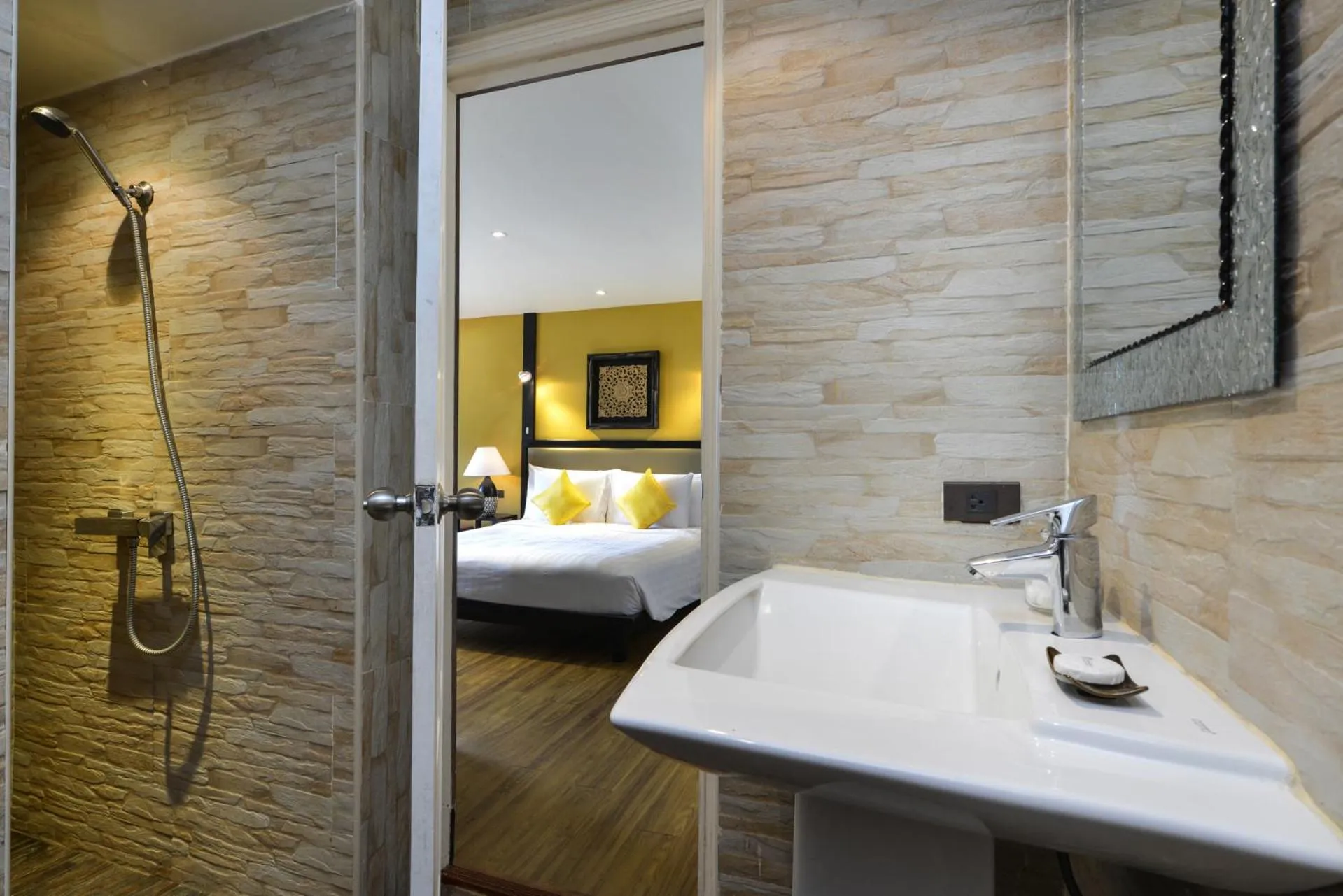 Bathroom, Bed in Andaman White Beach Resort - SHA Plus