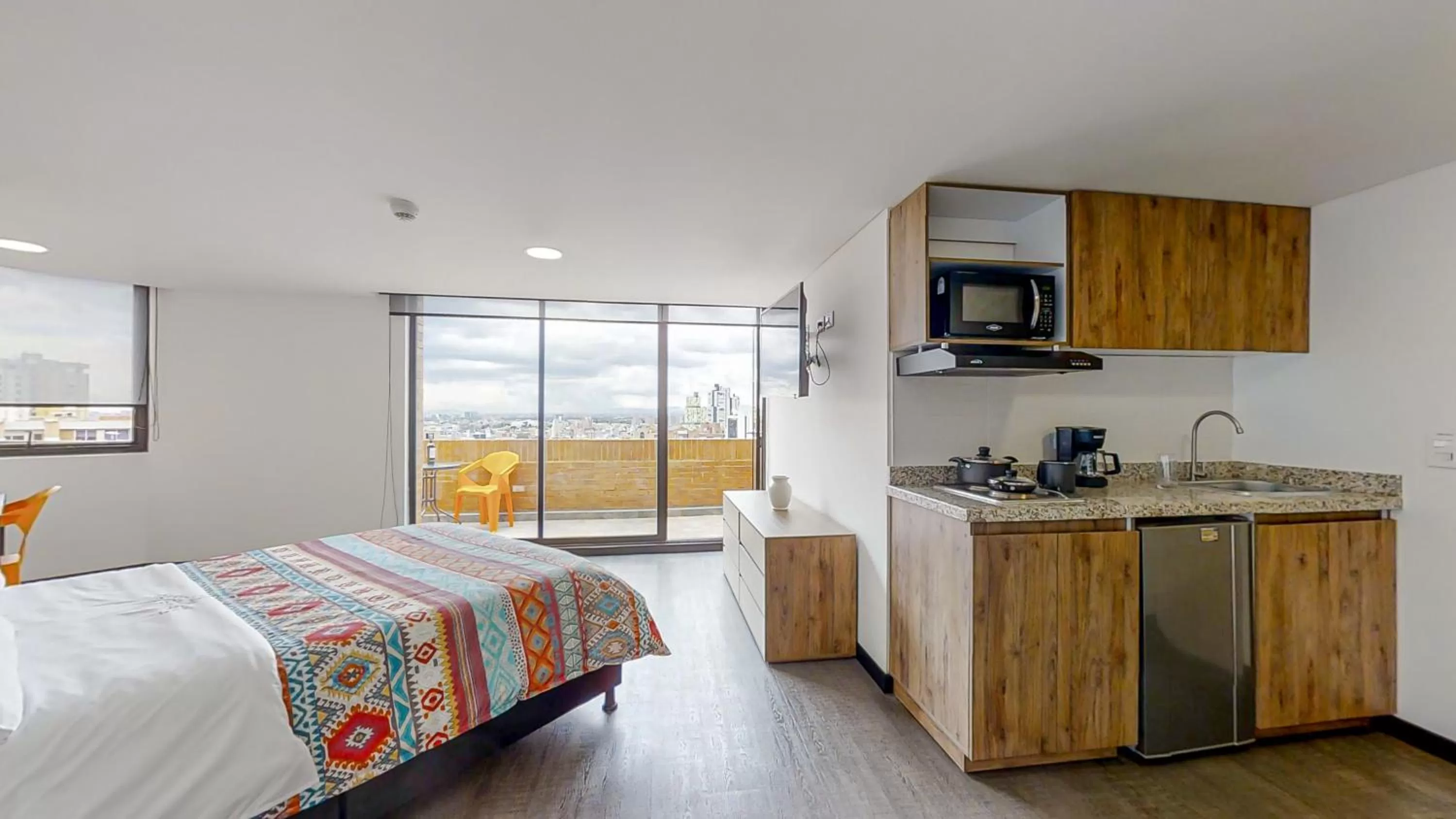 Kitchen or kitchenette, Bed in Terrazas