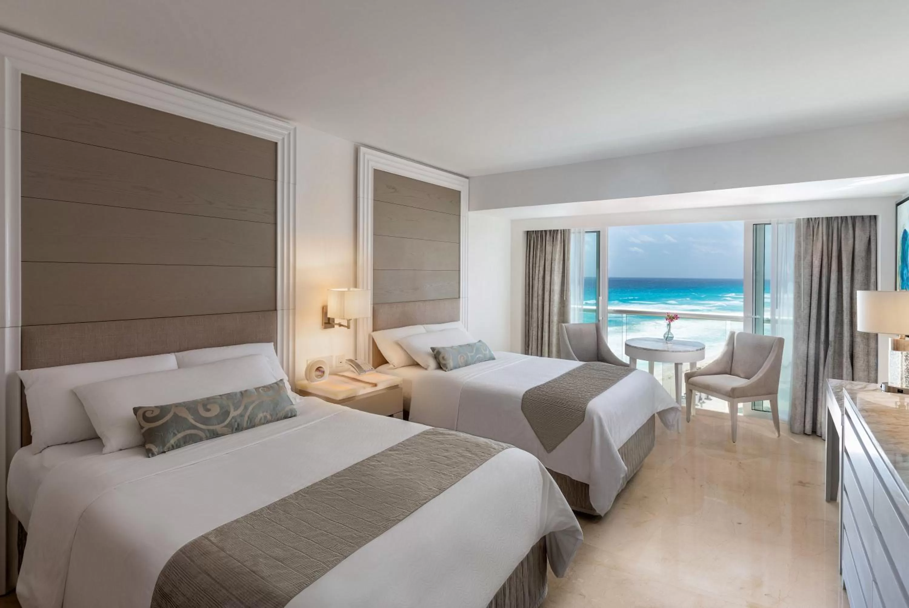  Royal Deluxe Ocean View Double Beds in Le Blanc Spa Resort Cancun - Adults Only - All-Inclusive