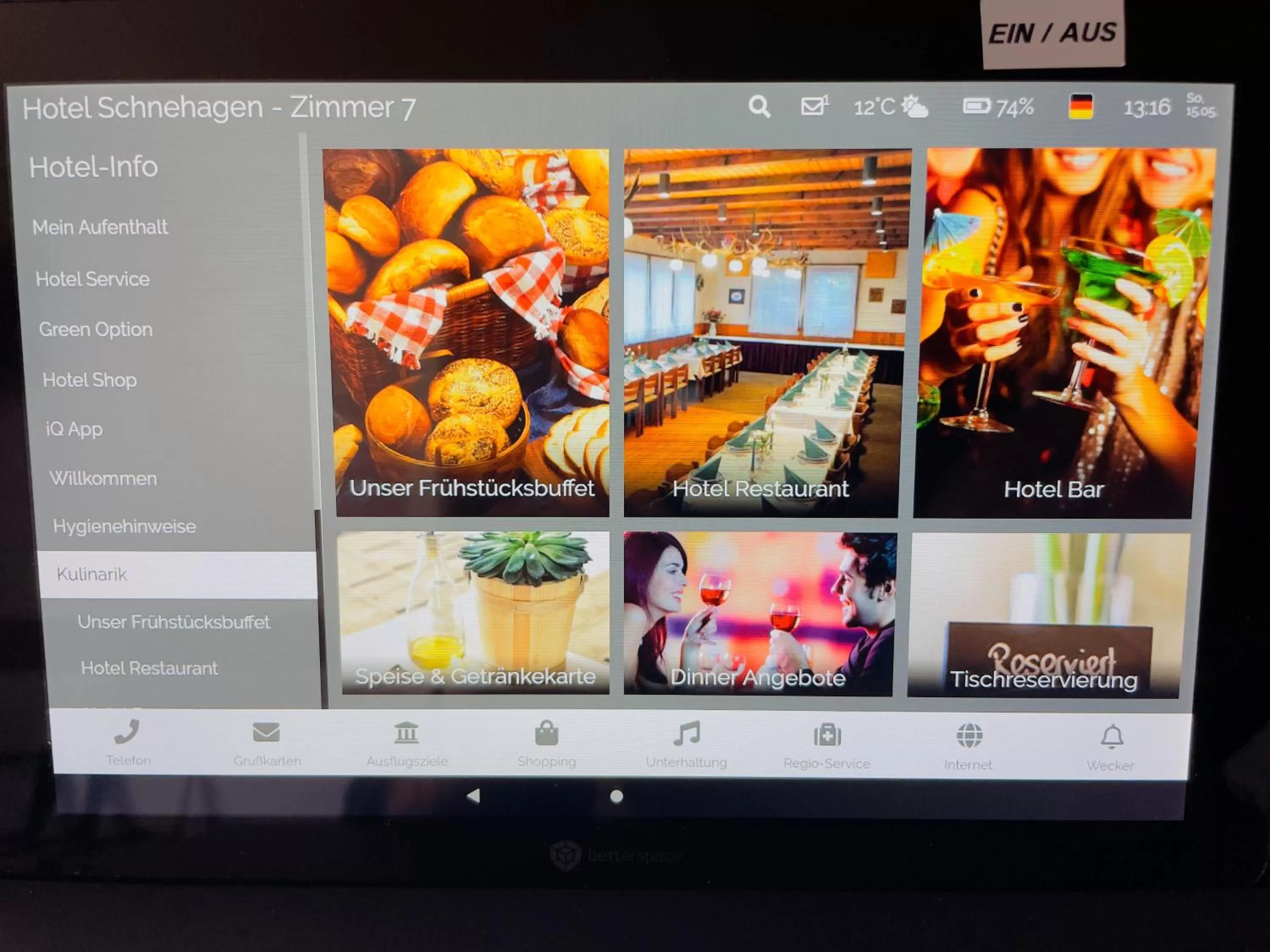 room service in Hotel Schnehagen