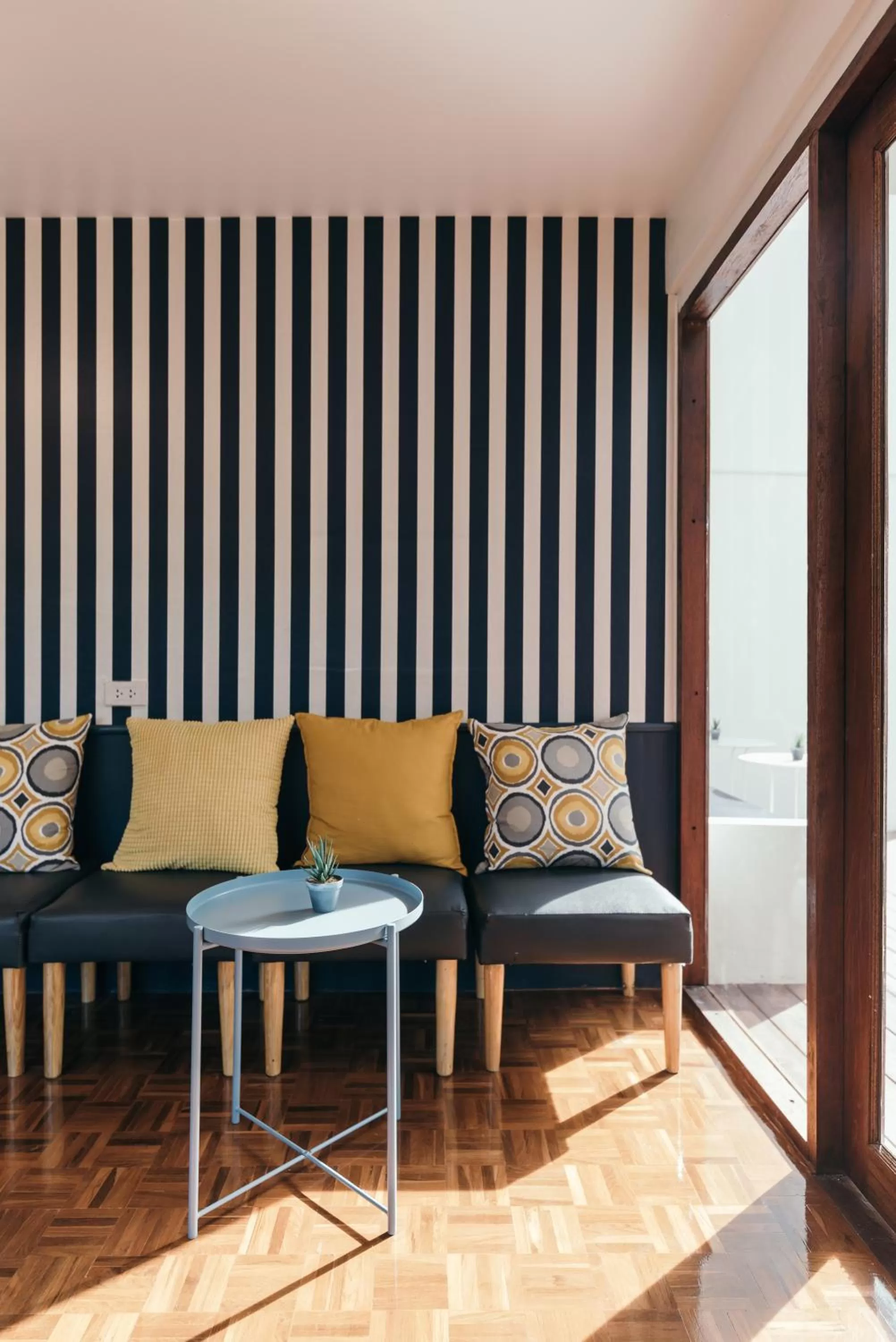 Seating area in The Mellow Pillow Hotel @ Chiang Mai Gate