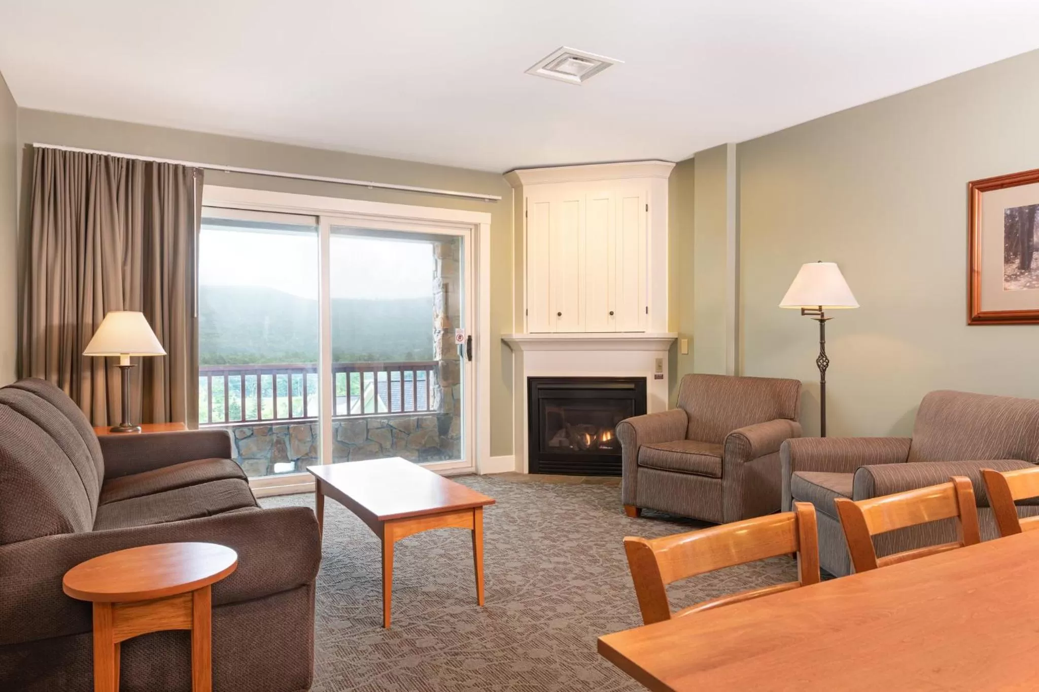 Living room in Jackson Gore Village on Okemo Mountain