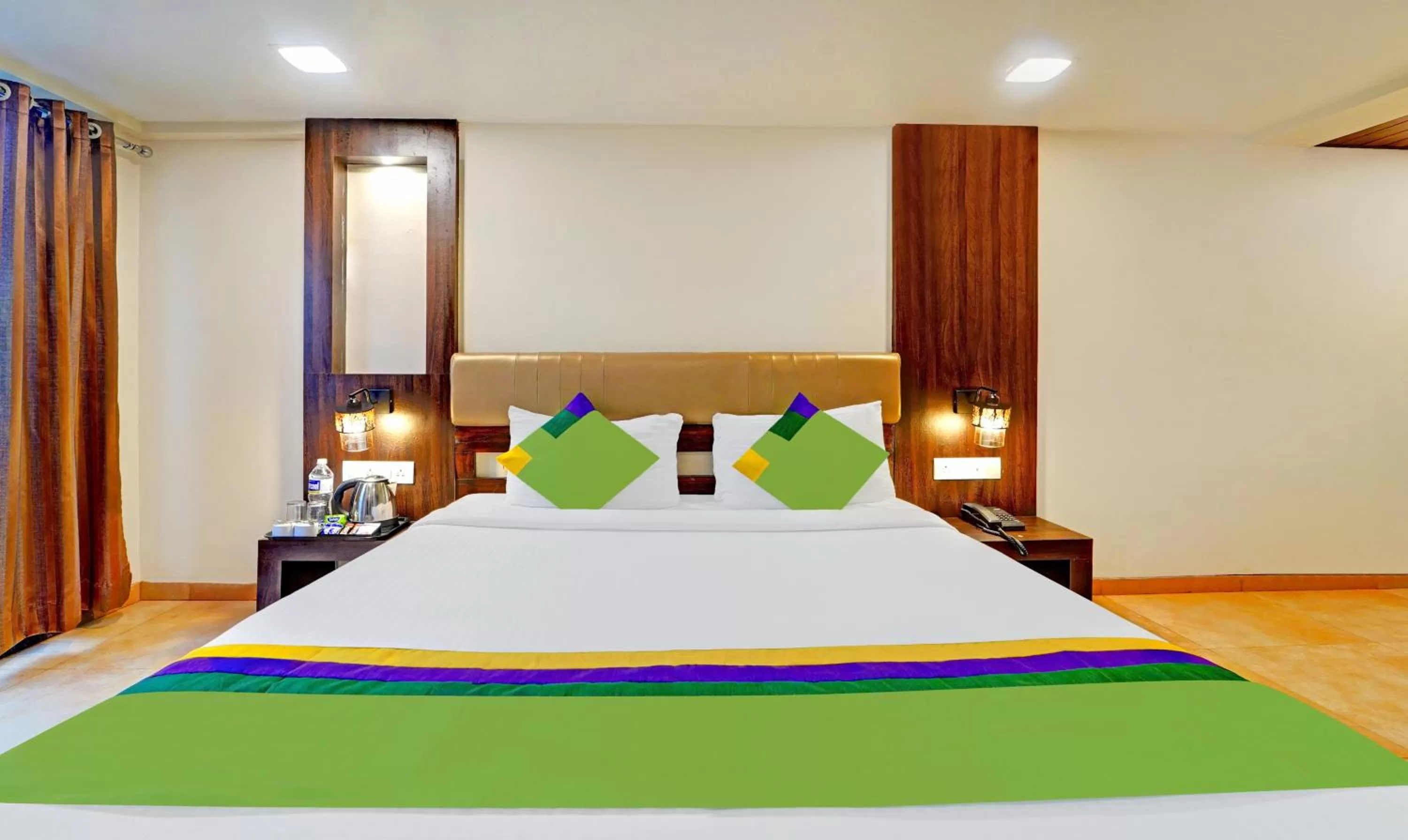 Bedroom, Bed in Treebo Vhyomaan Resort With Swimming Pool