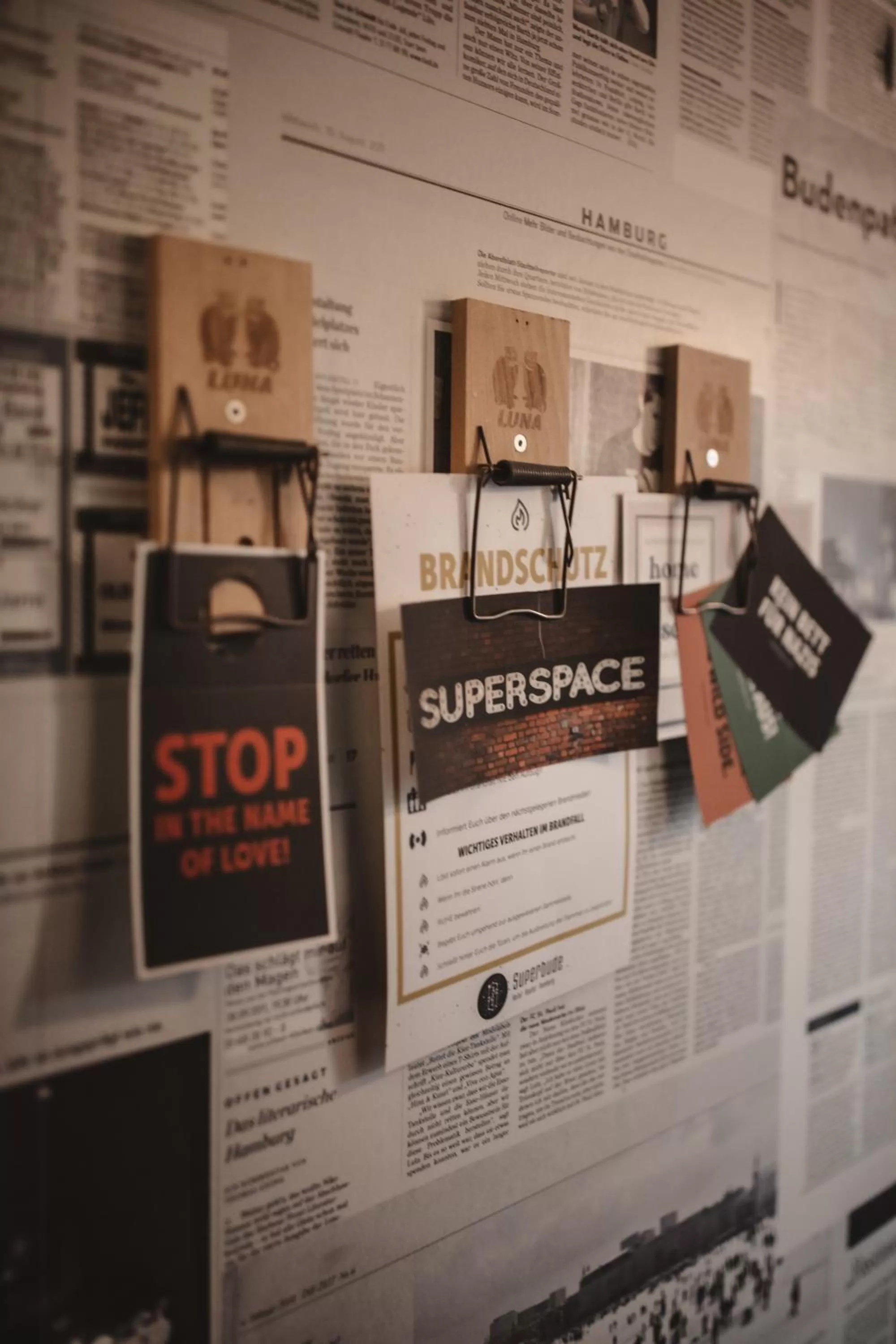 Decorative detail in Superbude Hamburg St Pauli