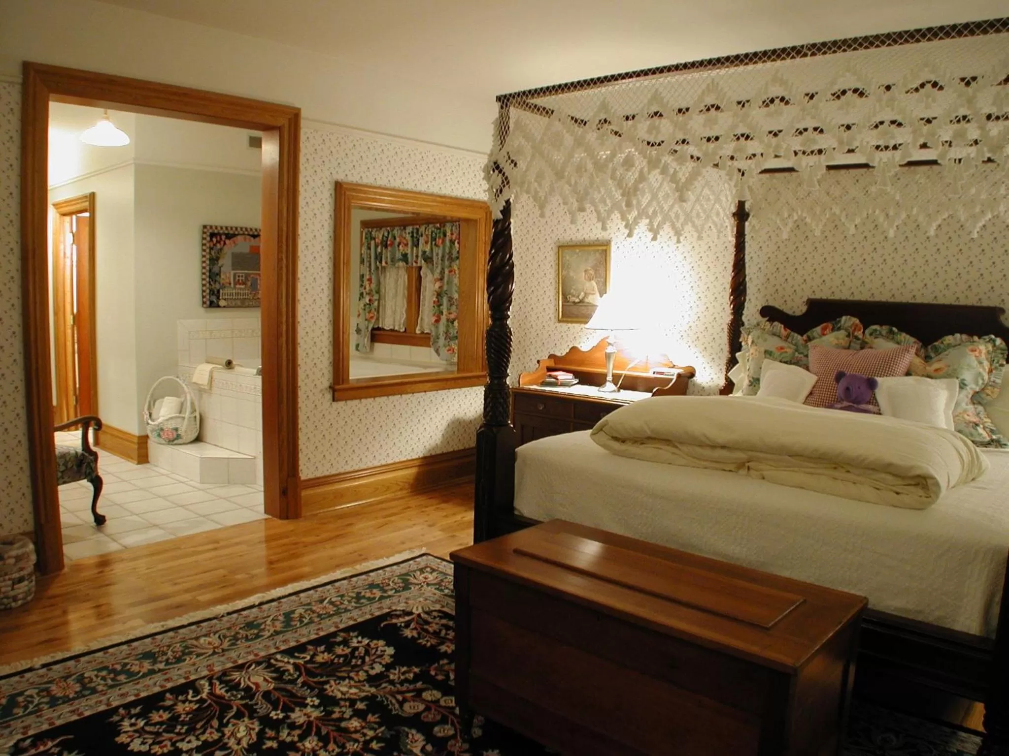 Bed in White Lace Inn