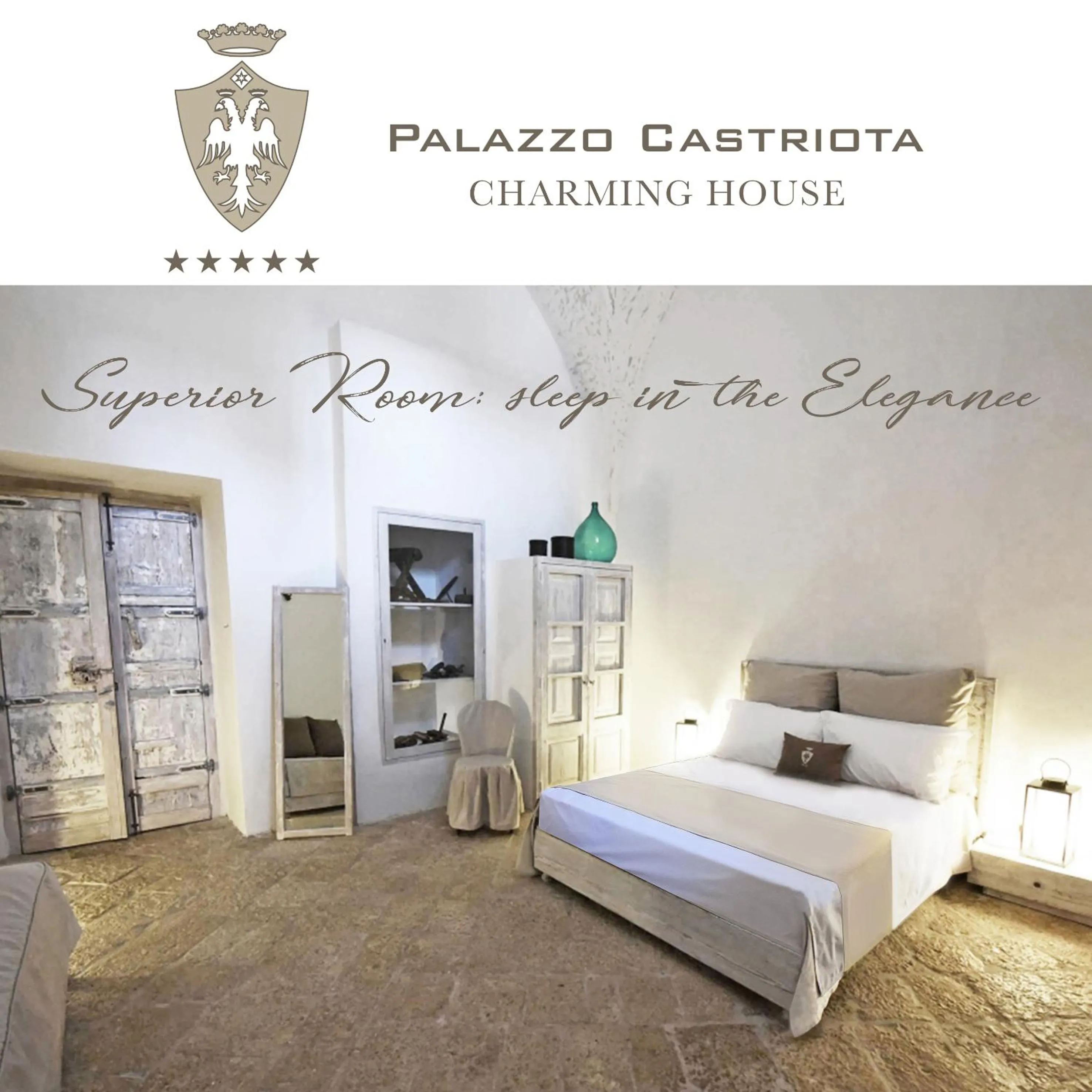 Photo of the whole room, Bed in Palazzo Castriota