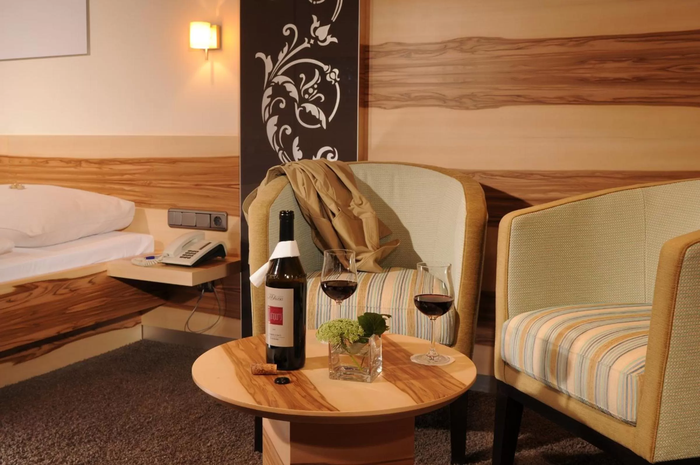 Decorative detail, Bed in Hotel Torbräu