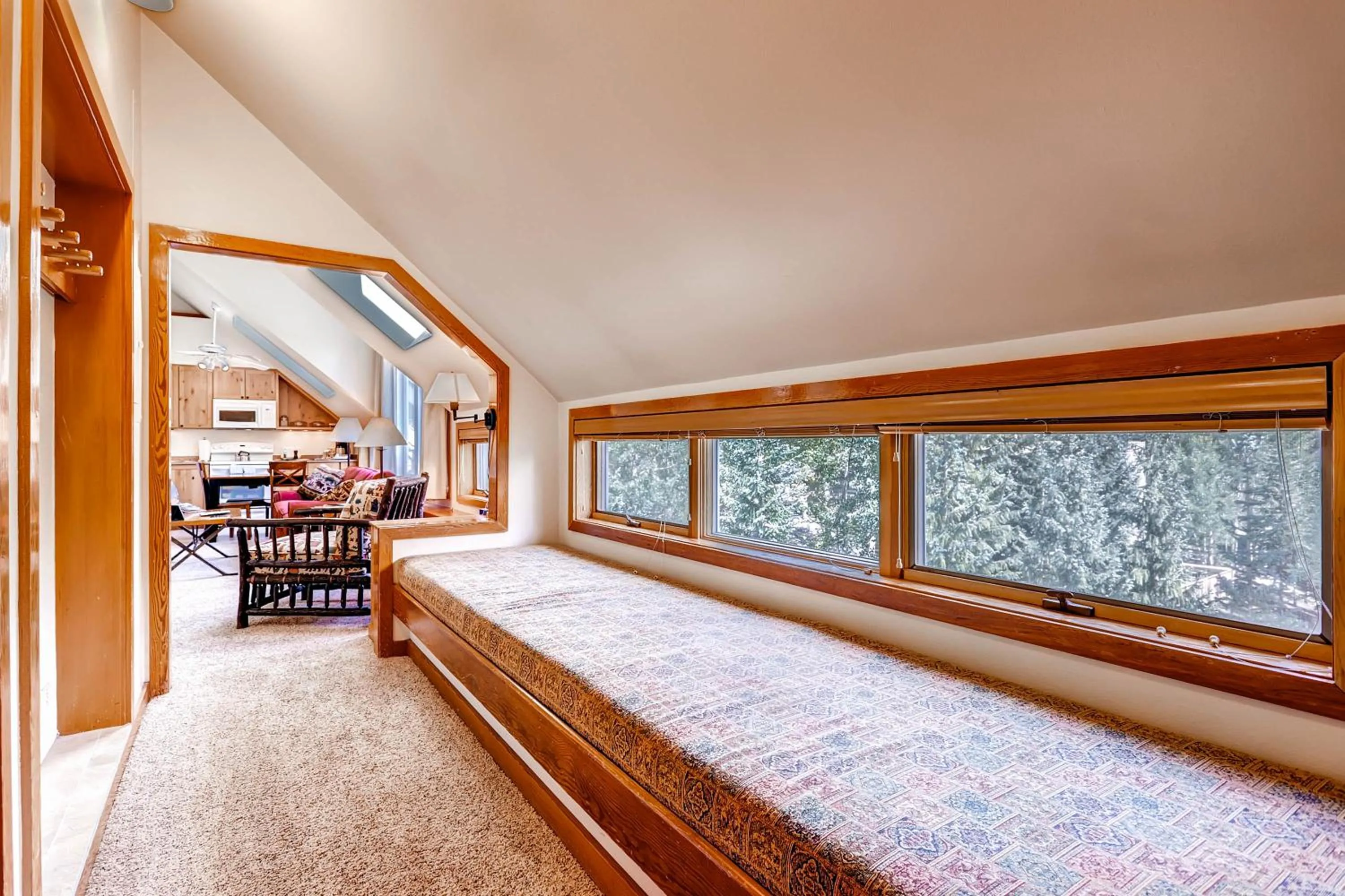 Decorative detail, Bed in Evergreen Condominiums by Keystone Resort