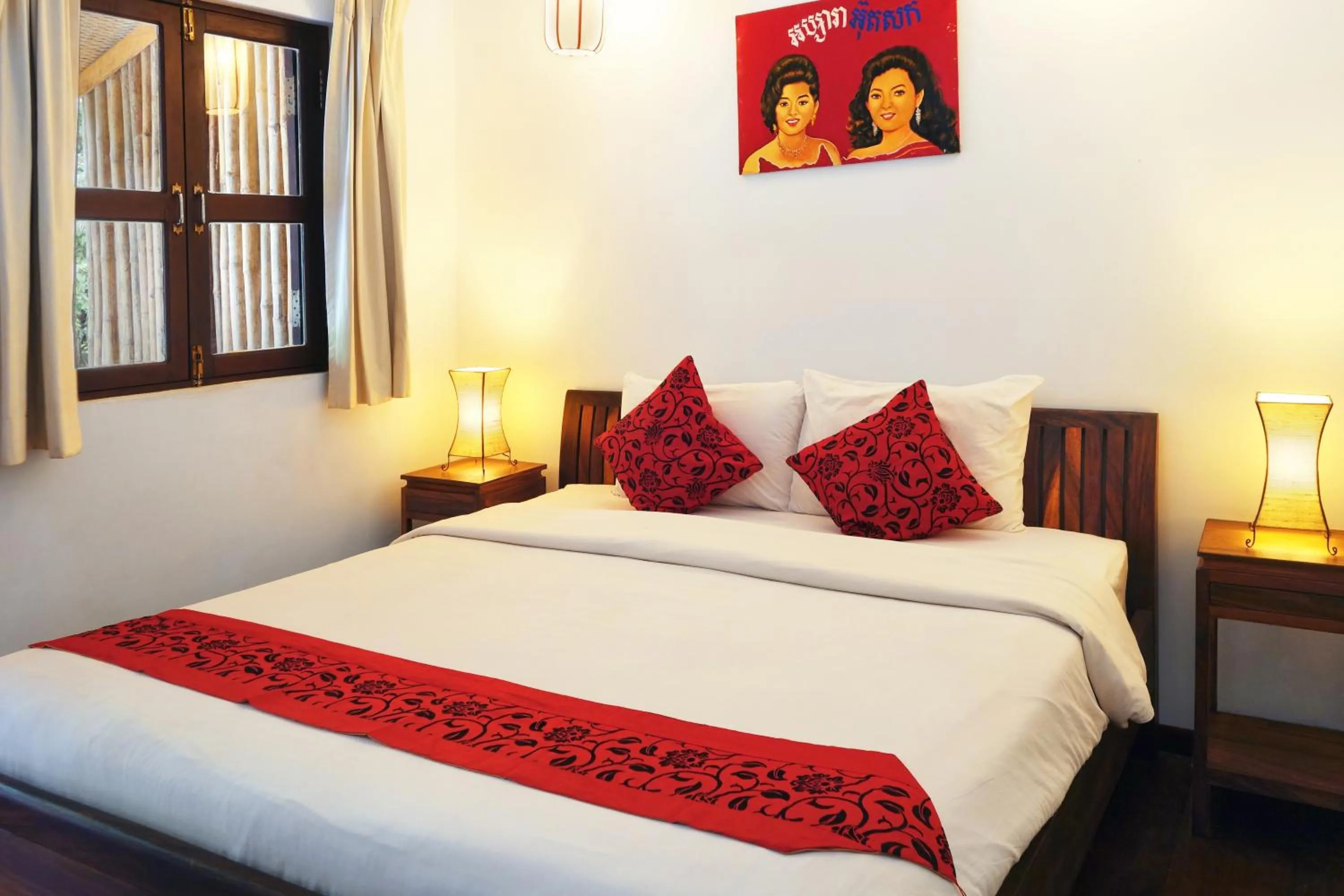 Bed in Sok San Beach Resort